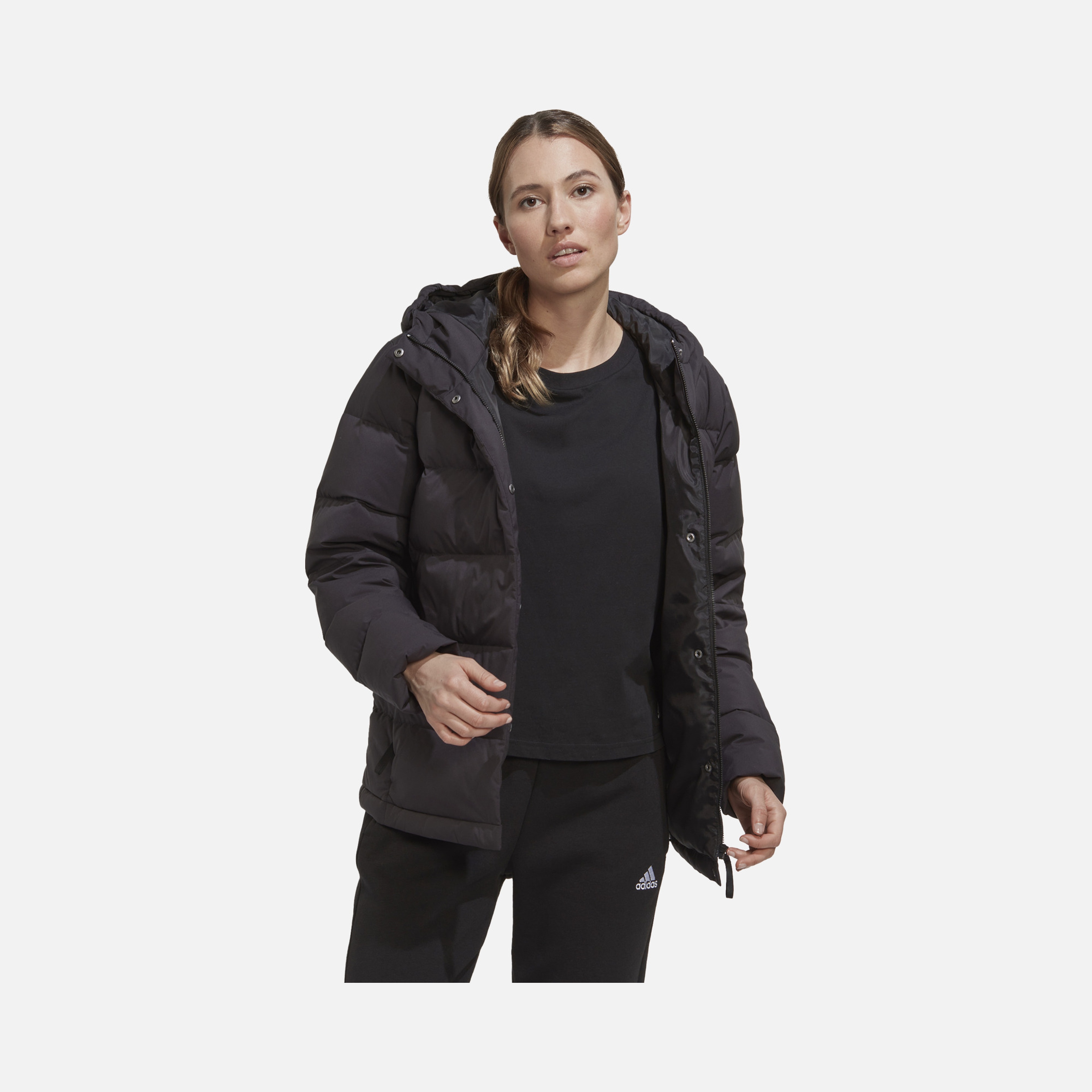 adidas Sportswear Helionic 600 Filled Bird Feathers Full-Zip Hoodie Kadın Mont