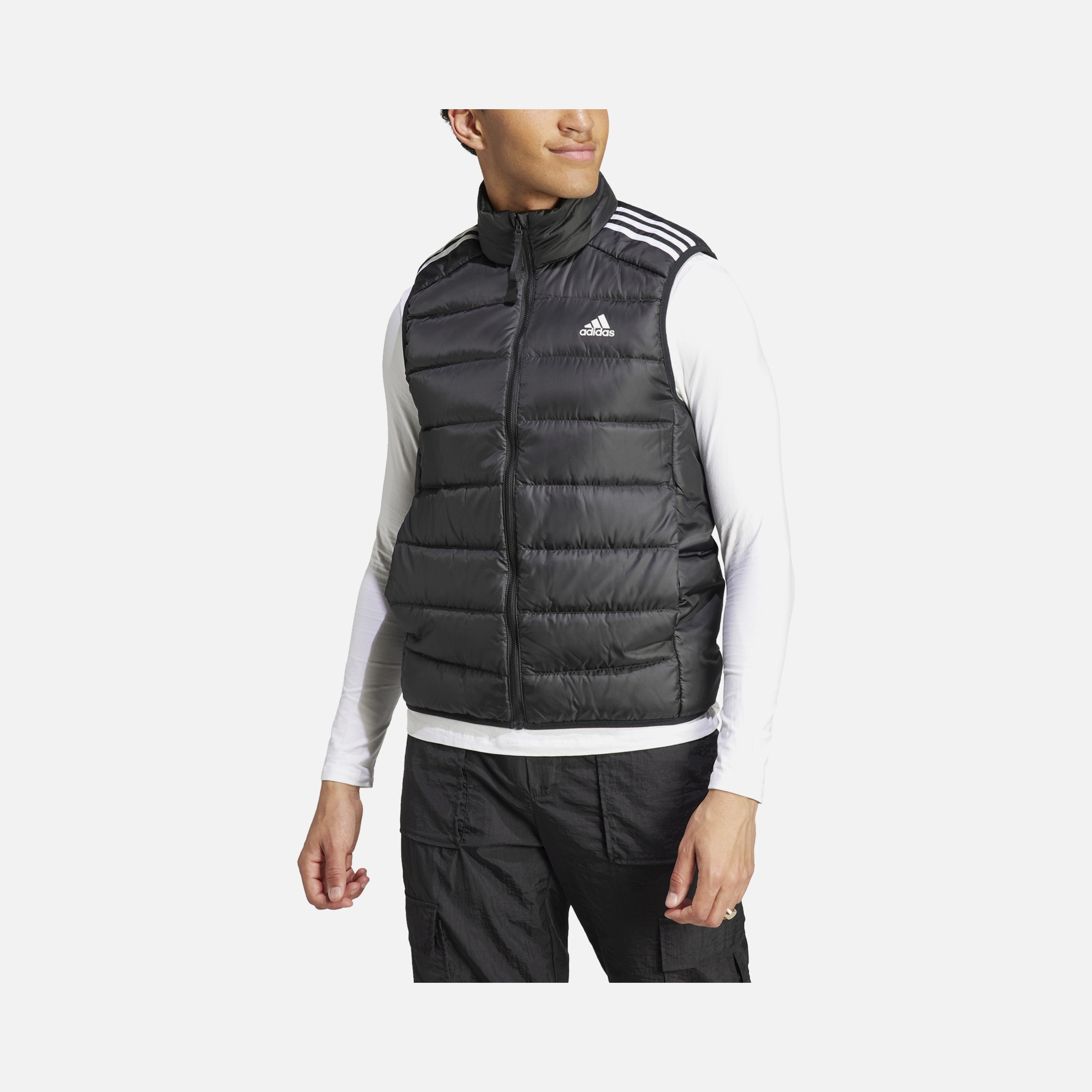 adidas Essentials 3-Stripes Light Down Full-Zip Erkek Yelek