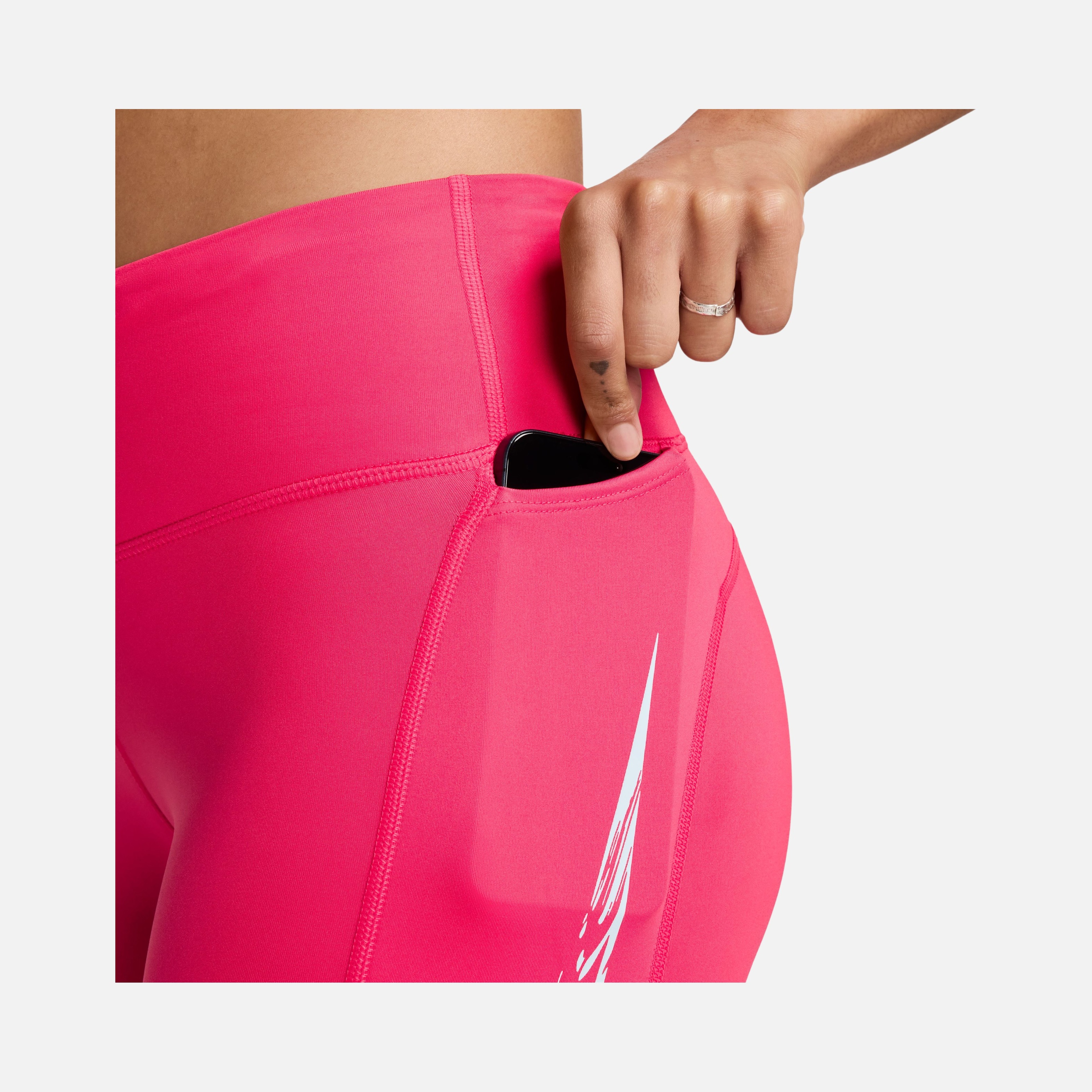 Nike Dri-Fit Fast Swoosh Mid-Rise 7/8 Running Kadın Tayt