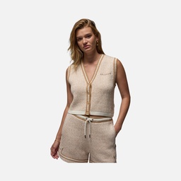 Nike Air Jordan Knit Loose Cut V-Neck Full-Buttoned Kadın Yelek