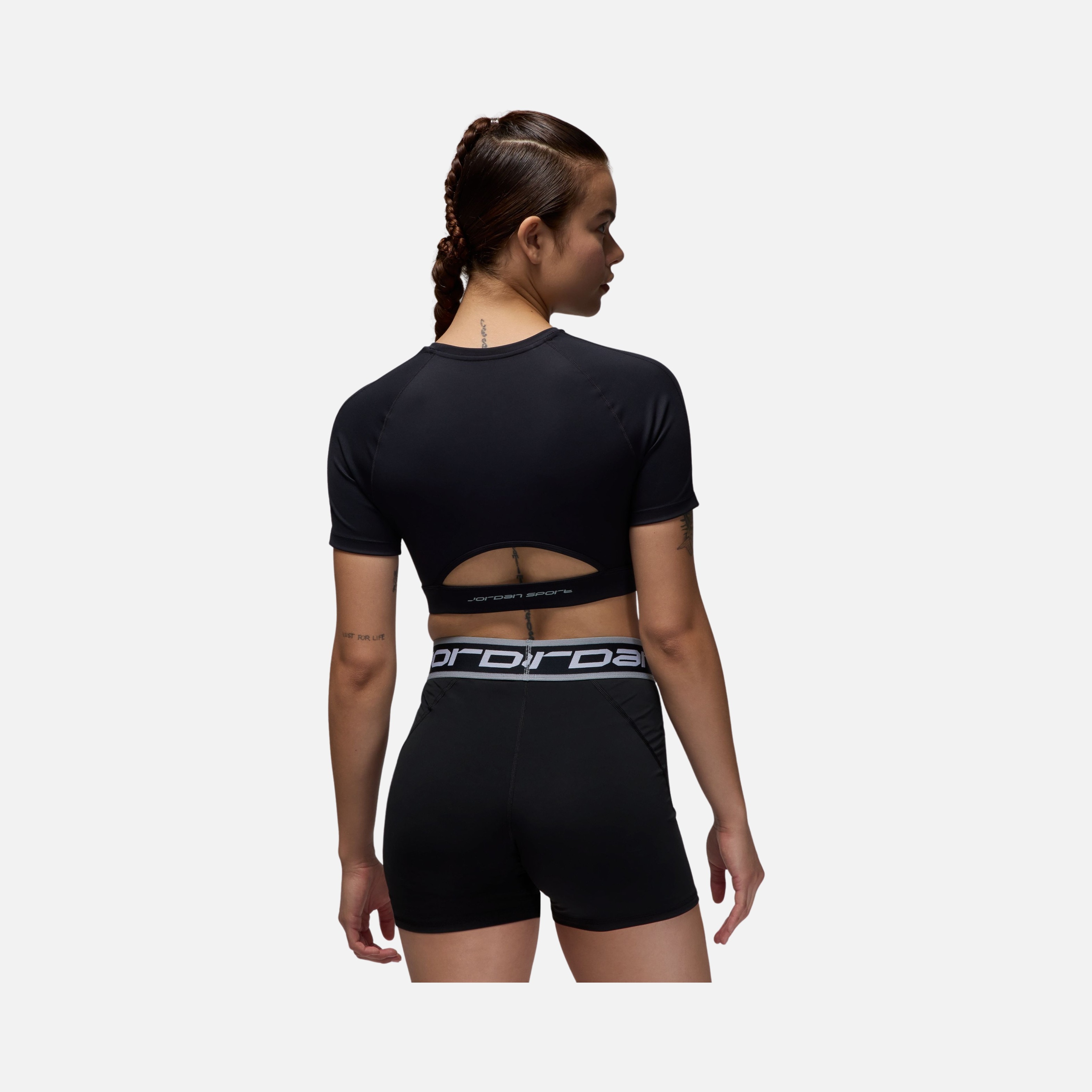 Nike Jordan Sport Bodycon Cropped Basketball Performance Short-Sleeve Kadın Tişört