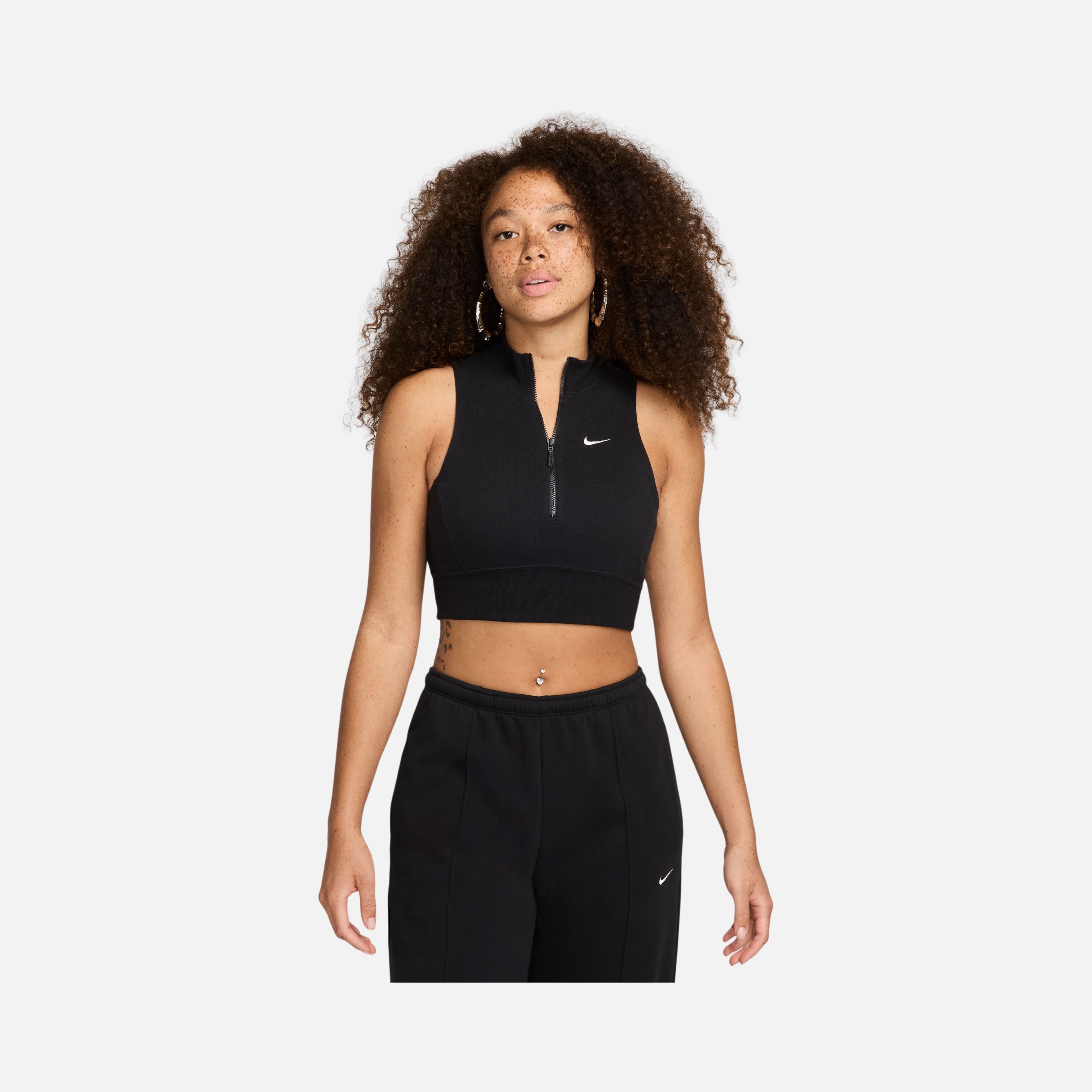 Nike Sportswear French Terry Slim Cropped 1/2-Zip Kadın Atlet