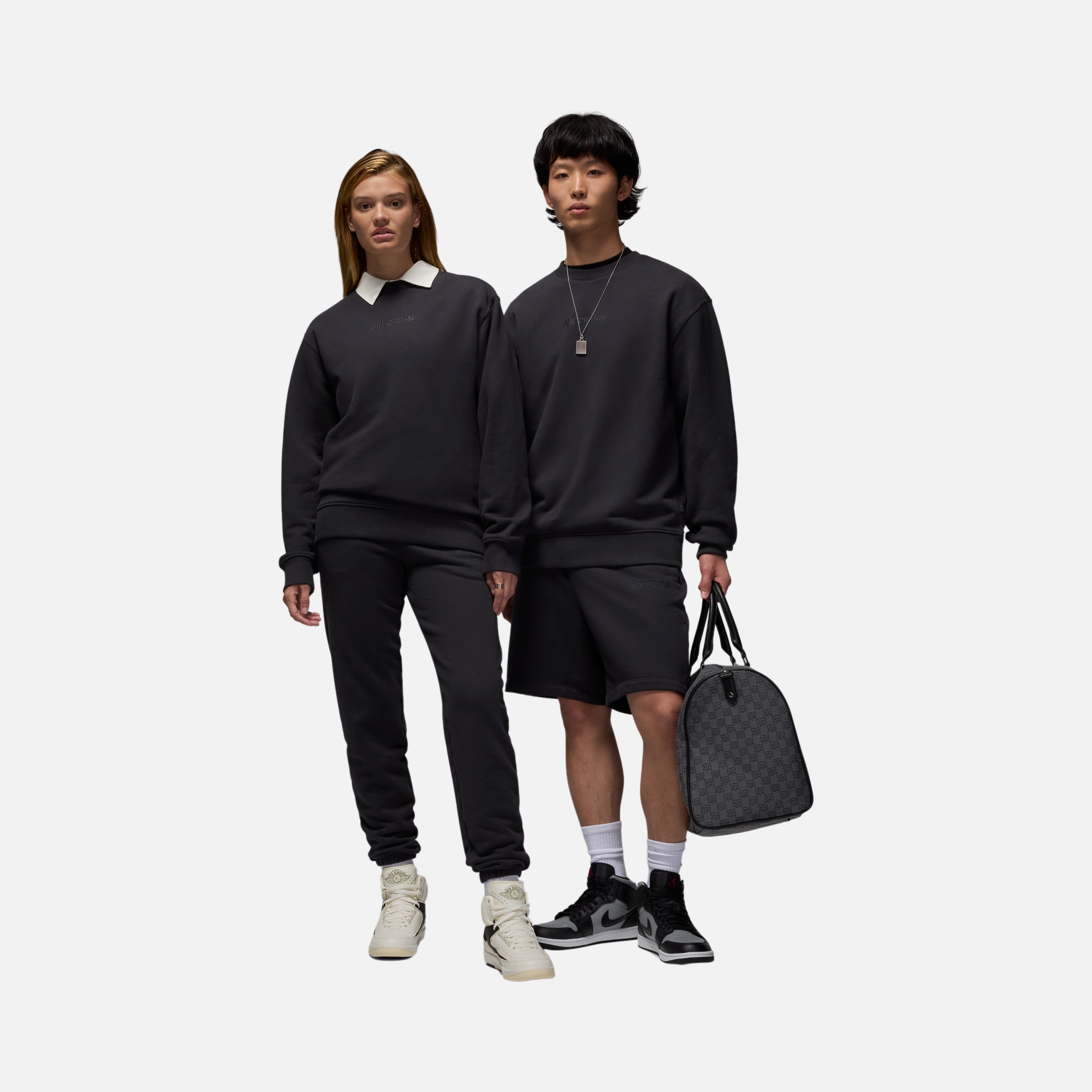 Nike Air Jordan Wordmark Fleece Crew-Neck Erkek Sweatshirt