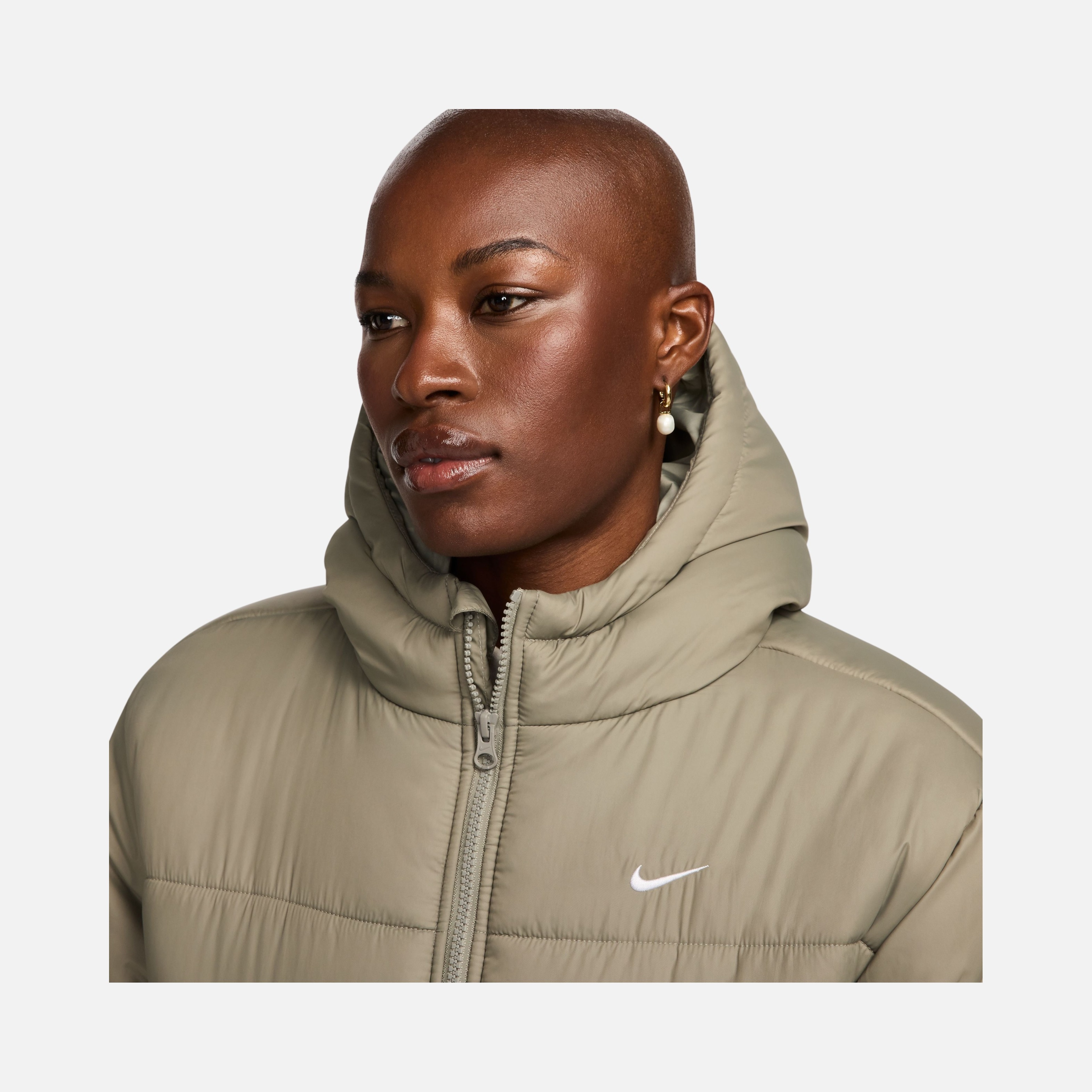 Nike Sportswear Therma-Fit Loose Cut at Hip-Length Full-Zip Hoodie Kadın Mont