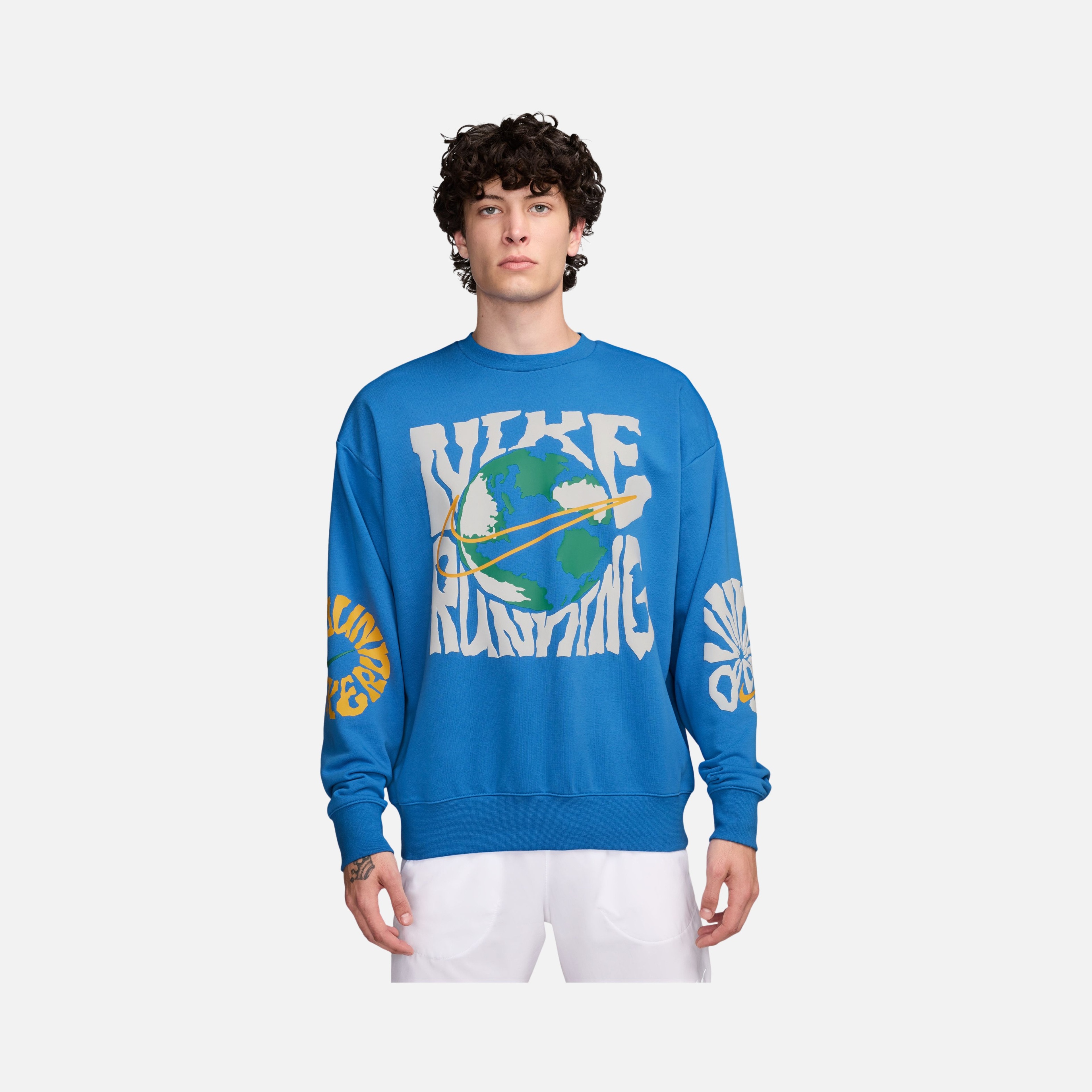 Nike Dri-Fit Run Energy Fleece Running Crew Erkek Sweatshirt