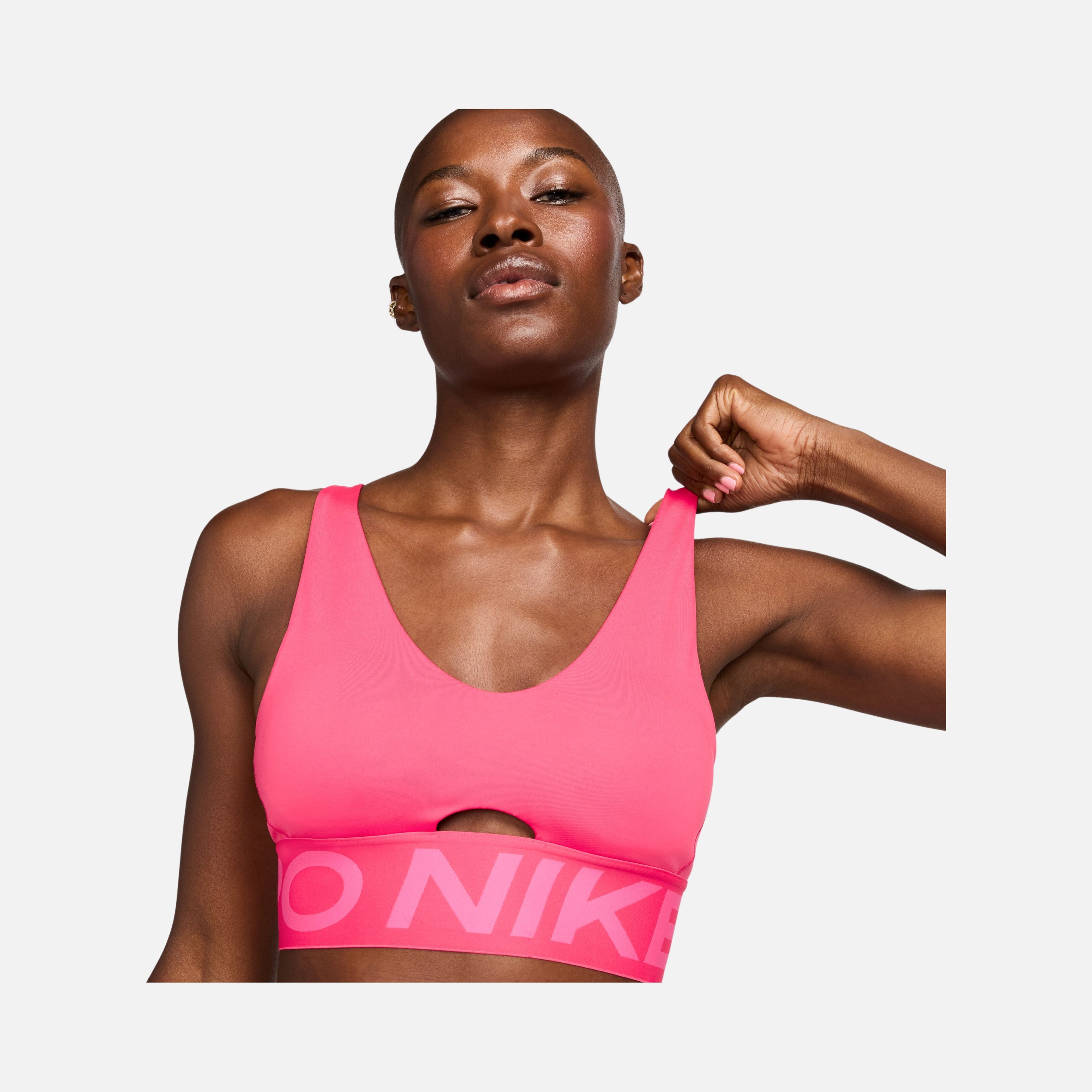 Nike Pro Indy Plunge Medium-Support Padded Training Kadın Bra