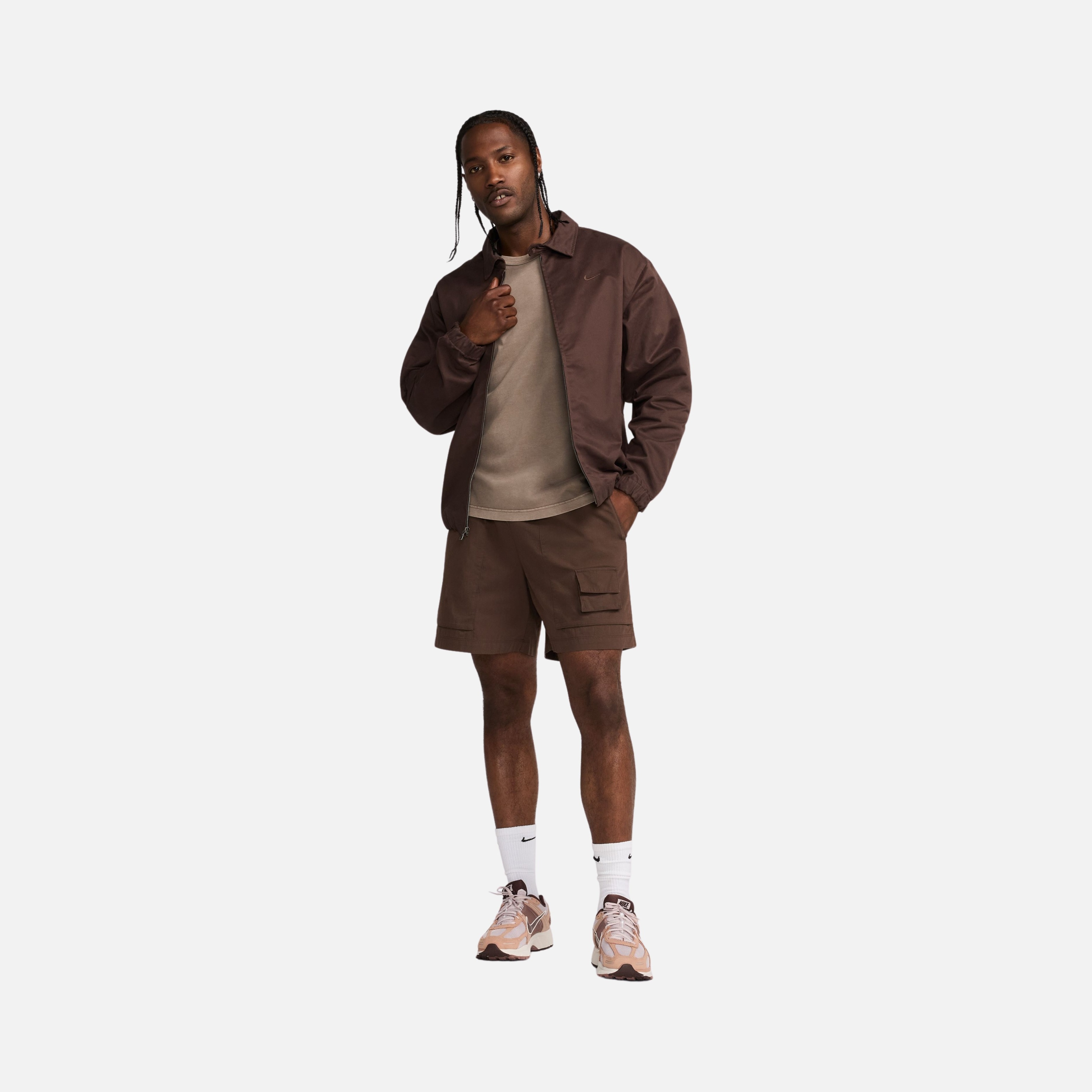 Nike Life Woven Harrington Wide Cut Full-Zip Erkek Ceket | Barçın