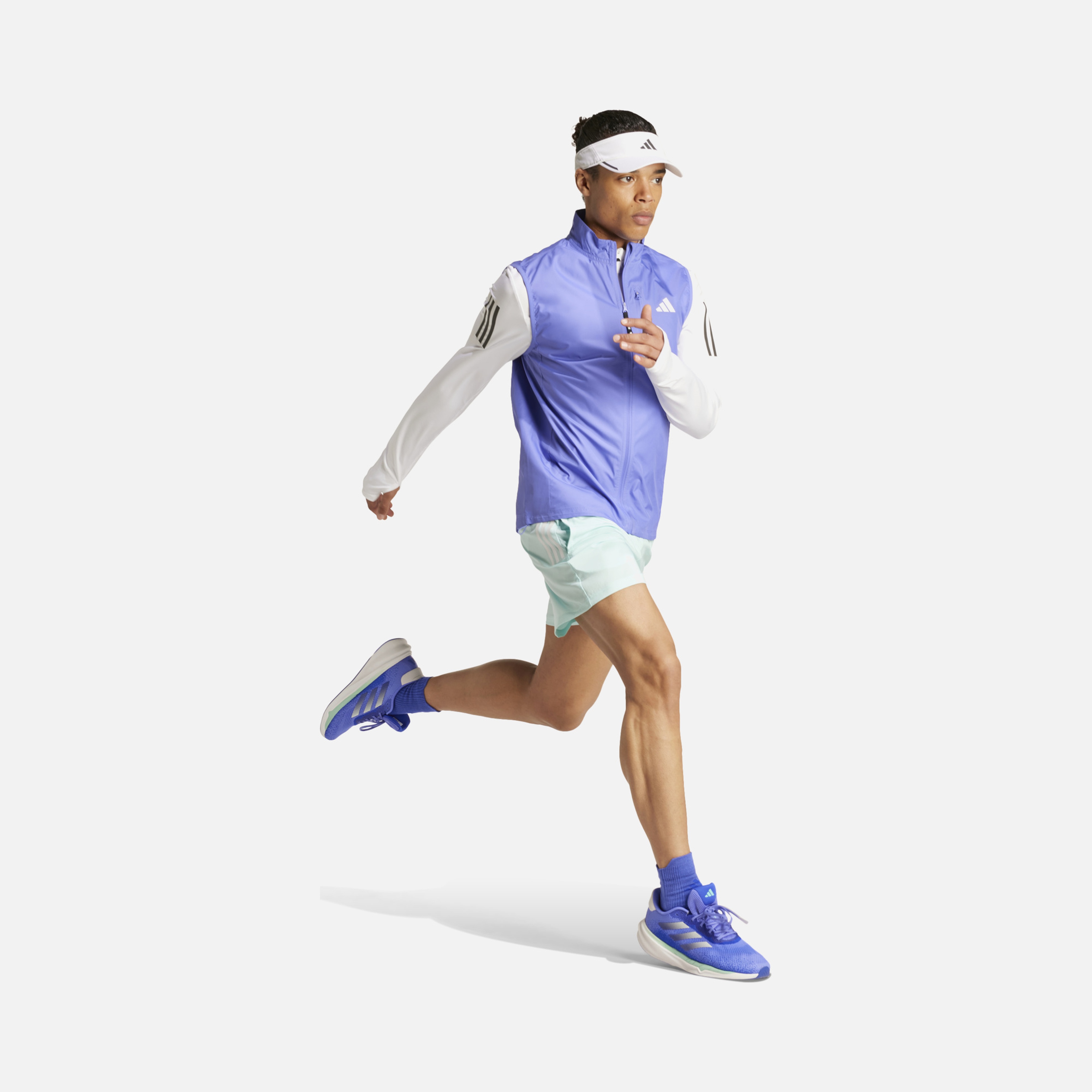 adidas AEROREADY Own the Run Half-Zip Long-Sleeve Erkek Tişört