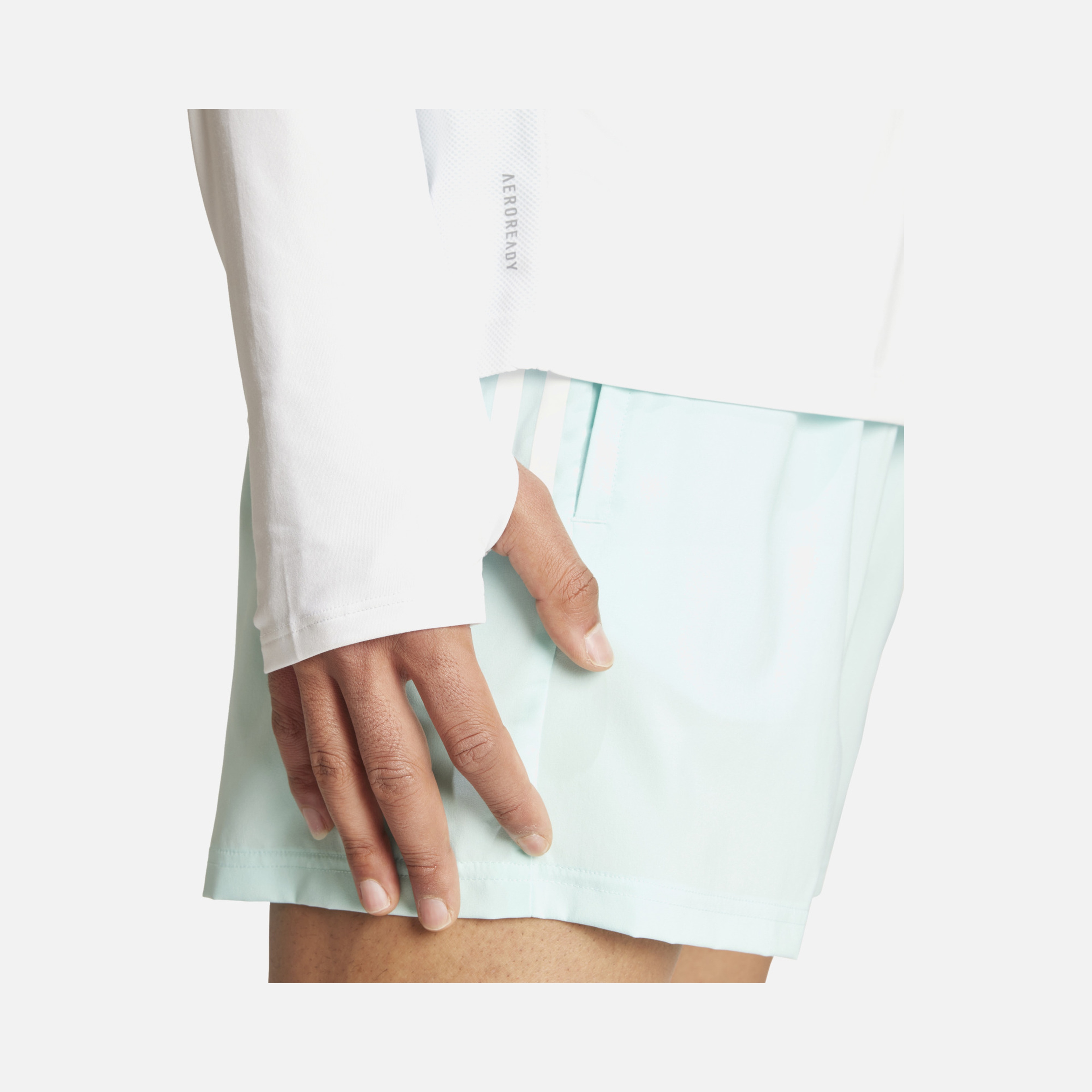 adidas AEROREADY Own the Run Half-Zip Long-Sleeve Erkek Tişört