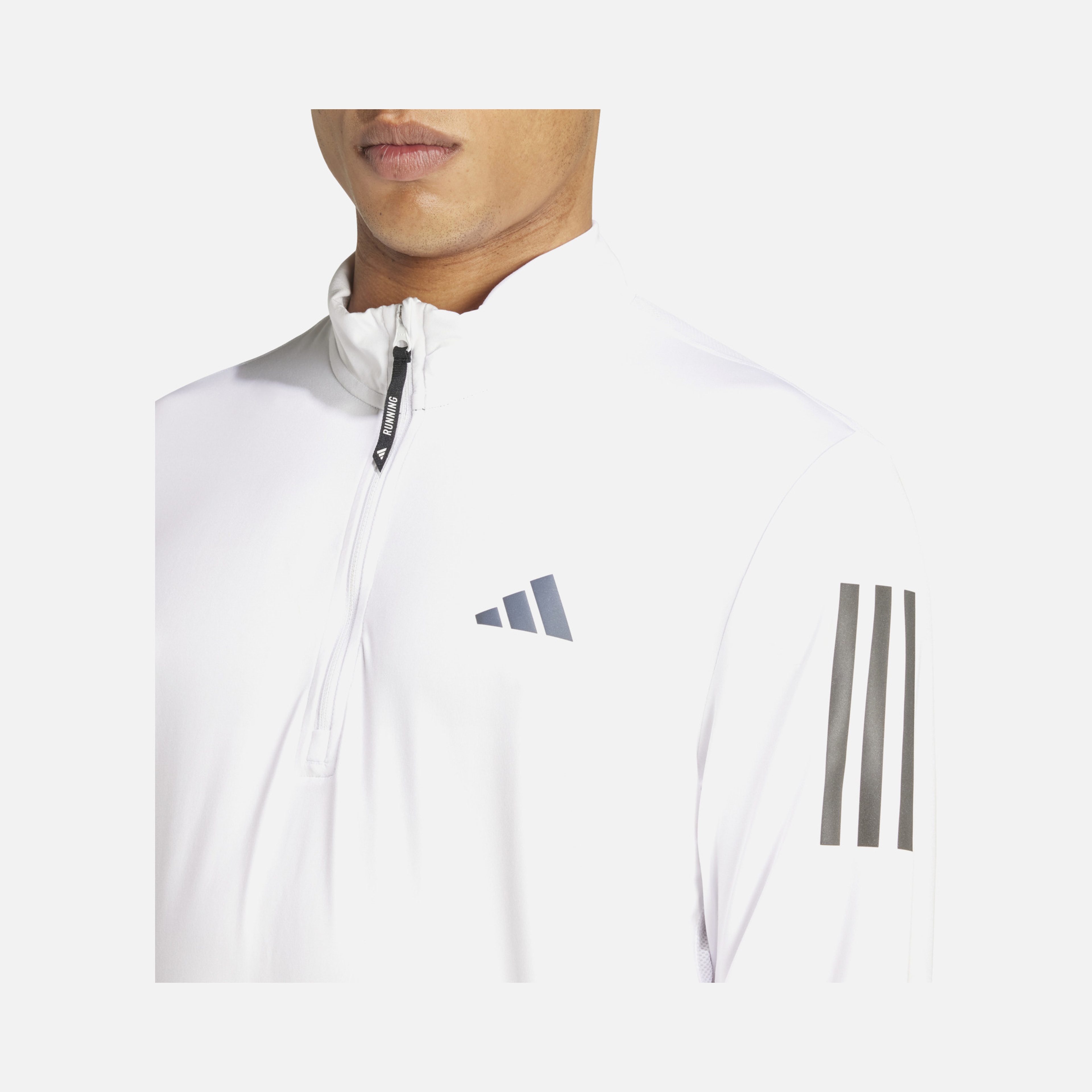 adidas AEROREADY Own the Run Half-Zip Long-Sleeve Erkek Tişört