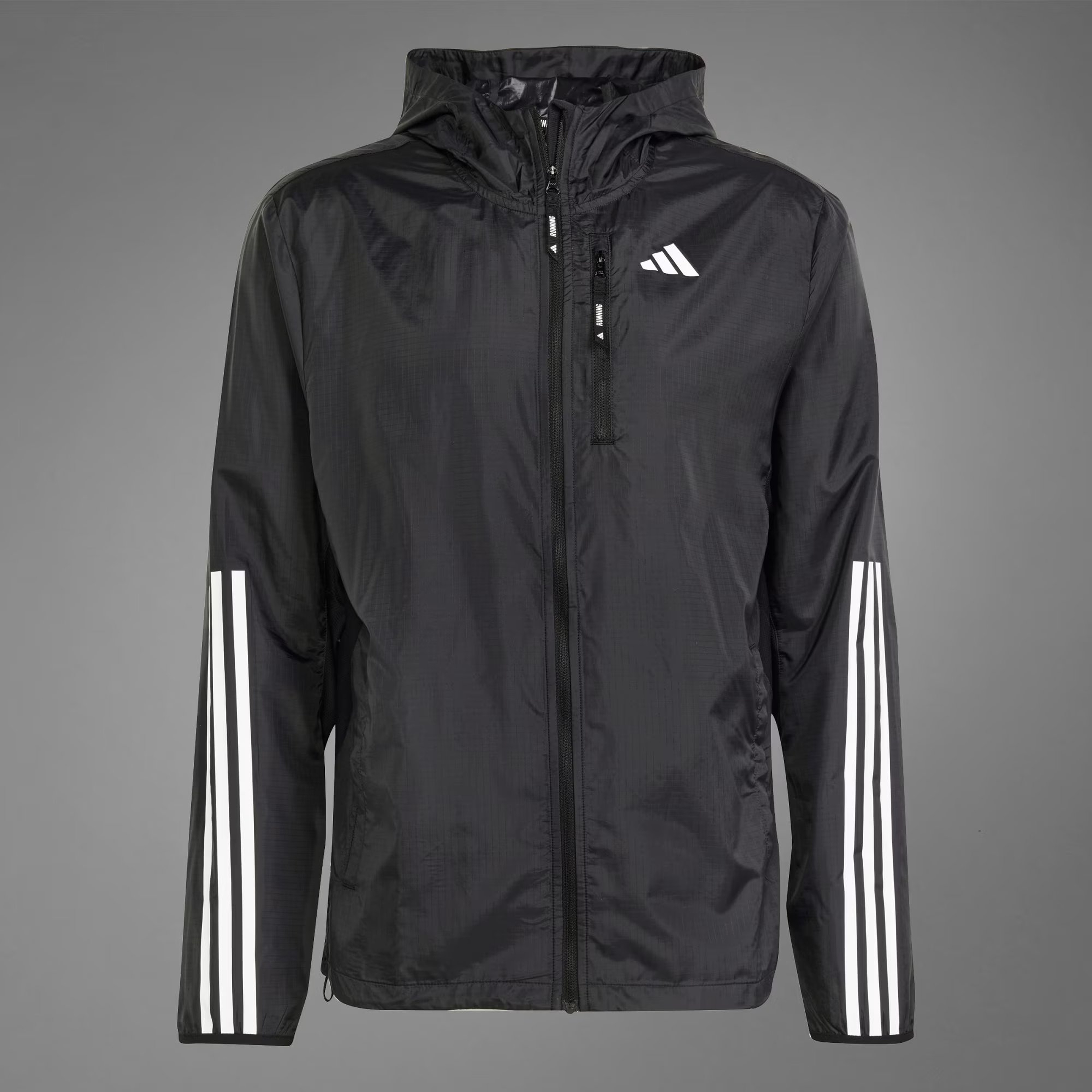 adidas Own The Run 3-Stripes Full-Zip Hoodie Erkek Ceket