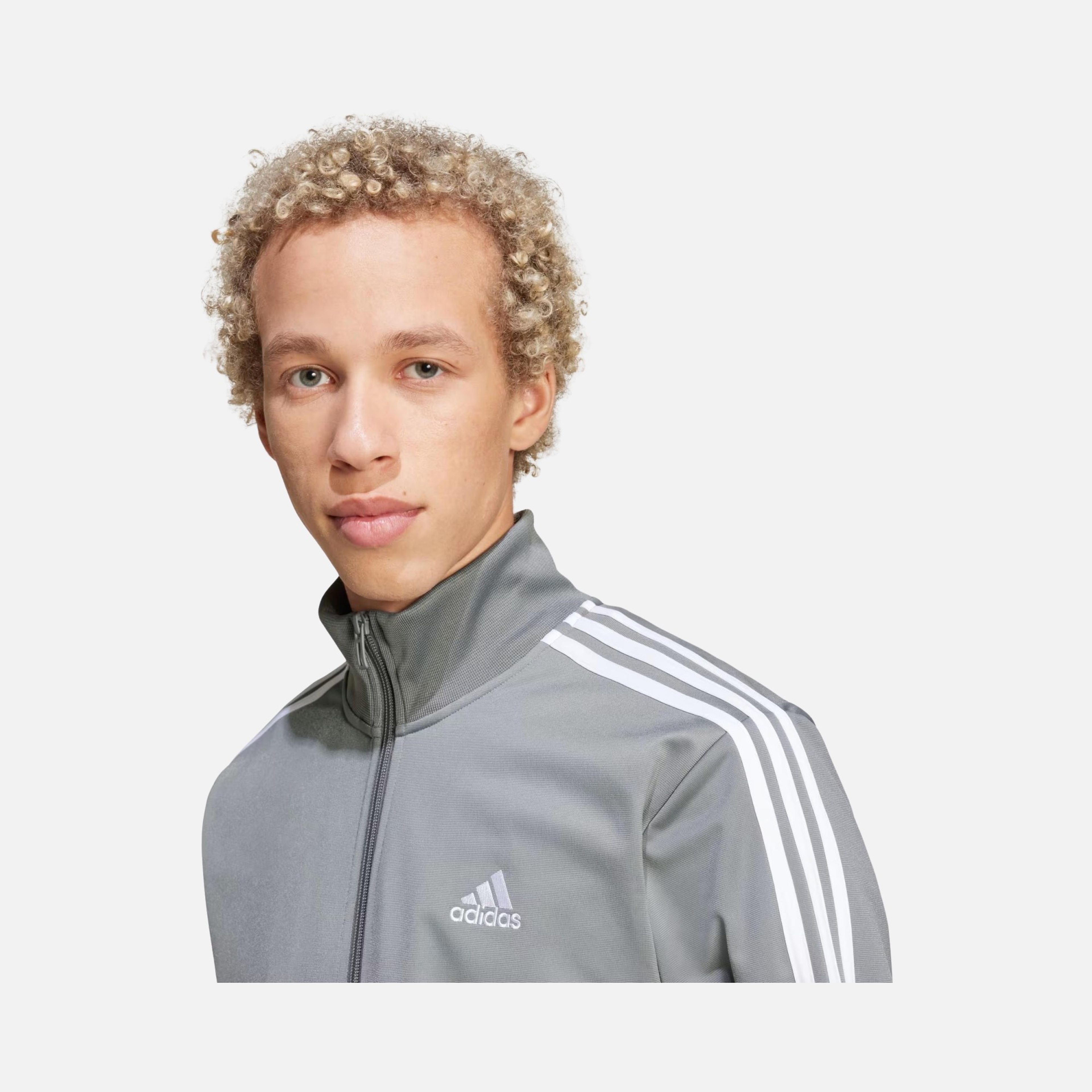 adidas Sportswear Basic 3-Stripes Tricot Full-Zip Erkek Eşofman Takımı