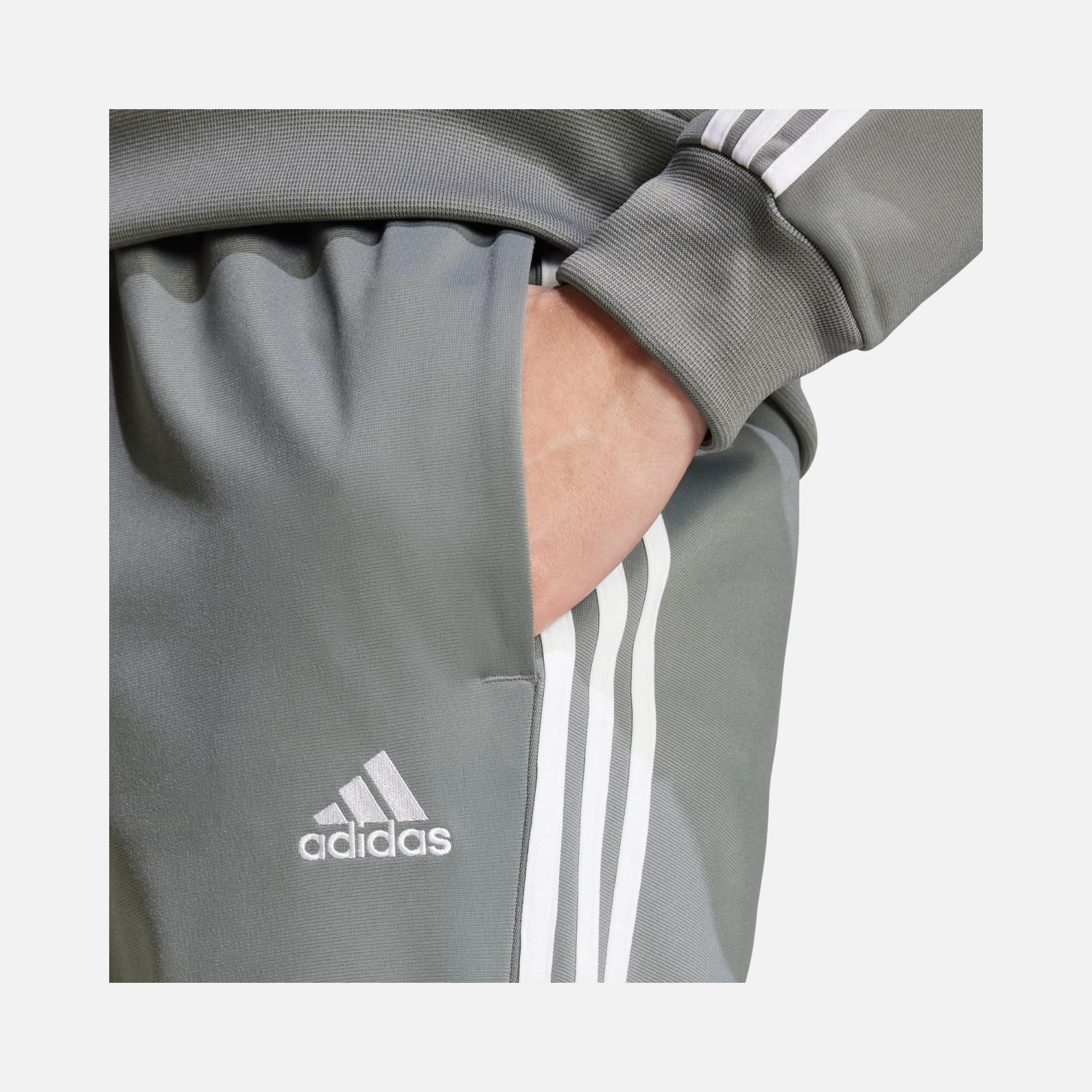 adidas Sportswear Basic 3-Stripes Tricot Full-Zip Erkek Eşofman Takımı