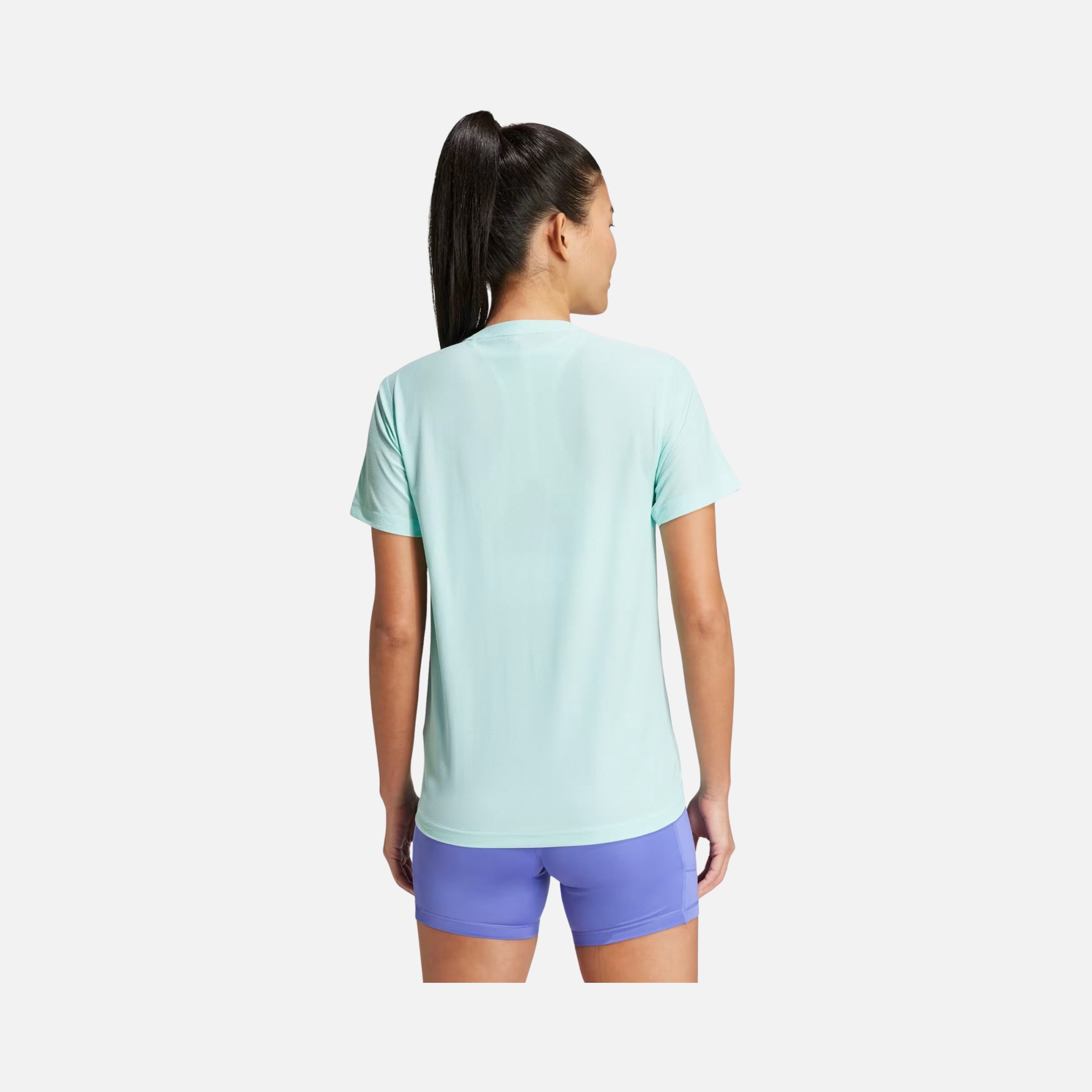 adidas AEROREADY Run Own The 3-Stripes Crew Neck Running Short-Sleeve Kadın Tişört