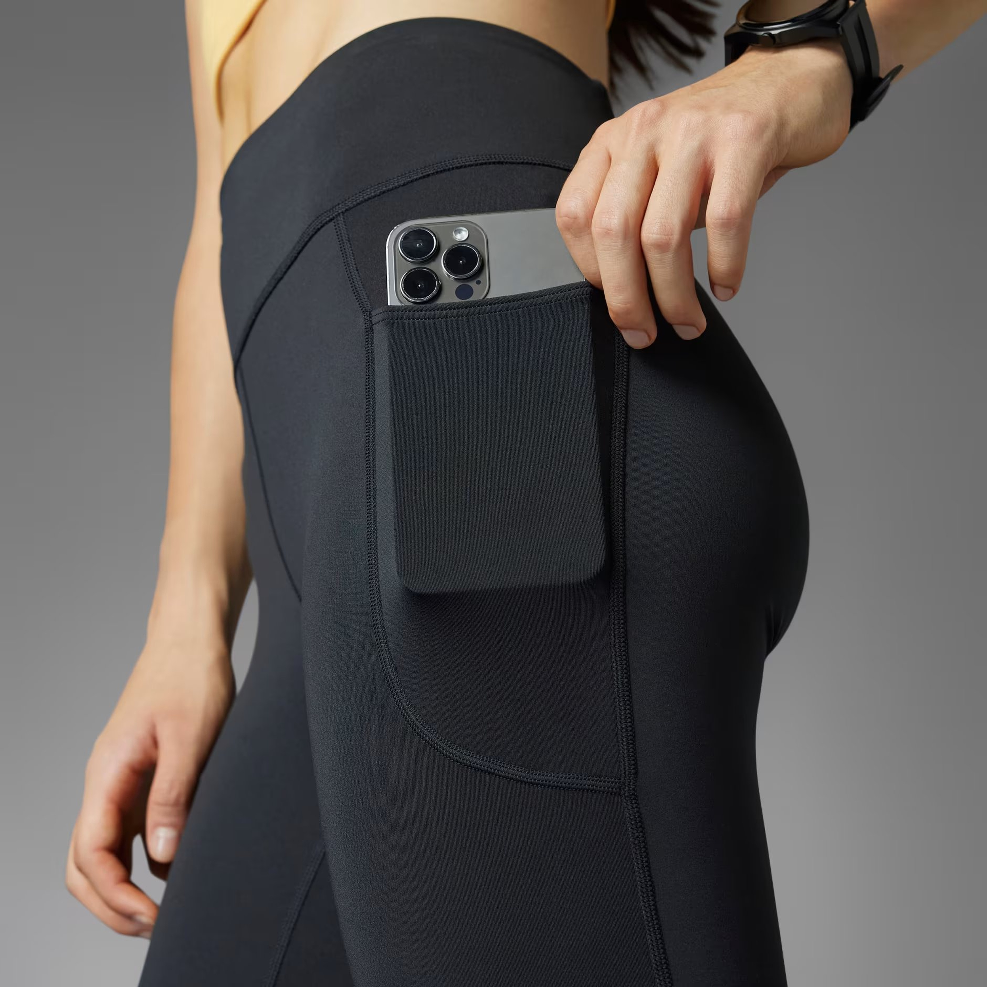 adidas AEROREADY DailyRun 3-Stripes High Waist 7/8 Running Kadın Tayt