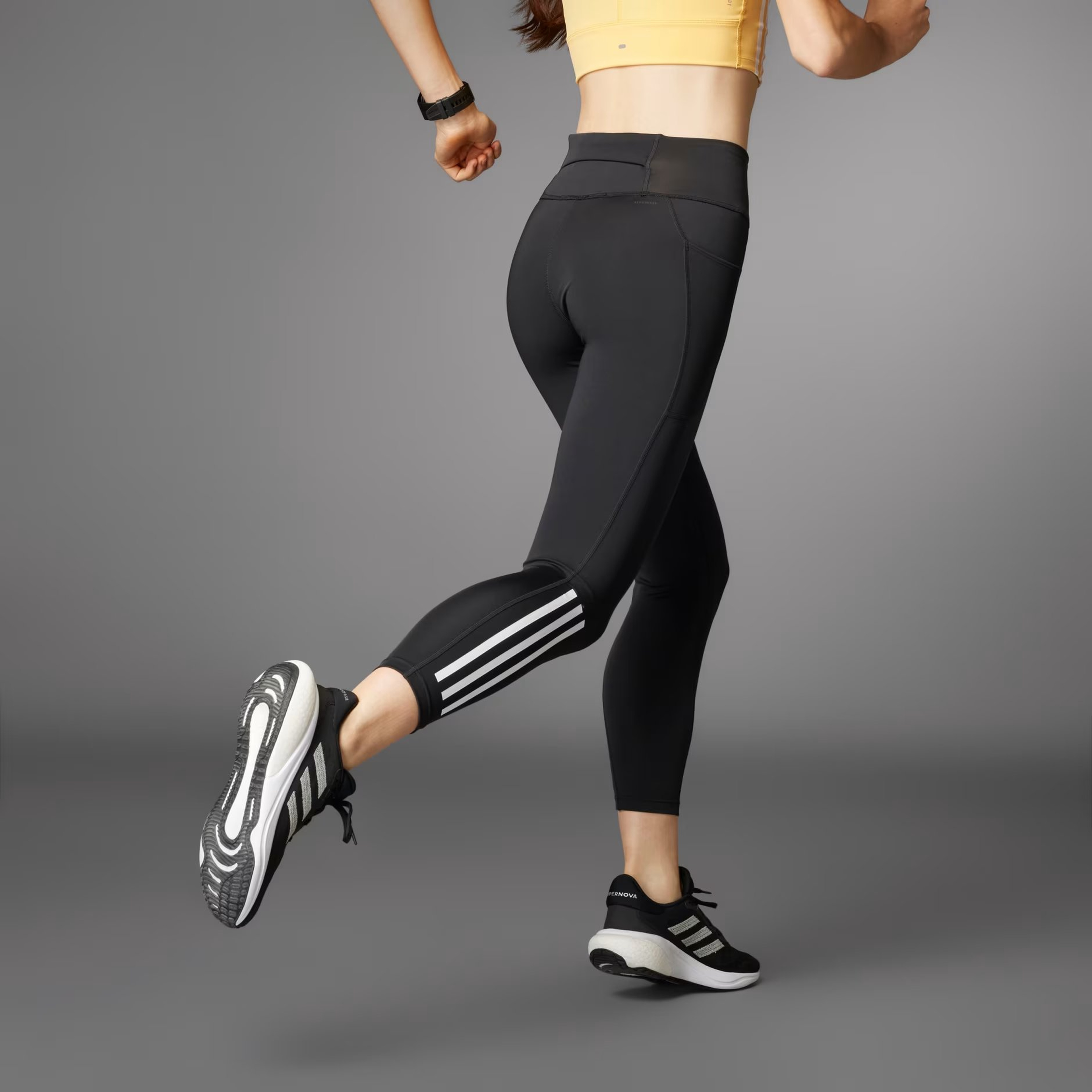 adidas AEROREADY DailyRun 3-Stripes High Waist 7/8 Running Kadın Tayt