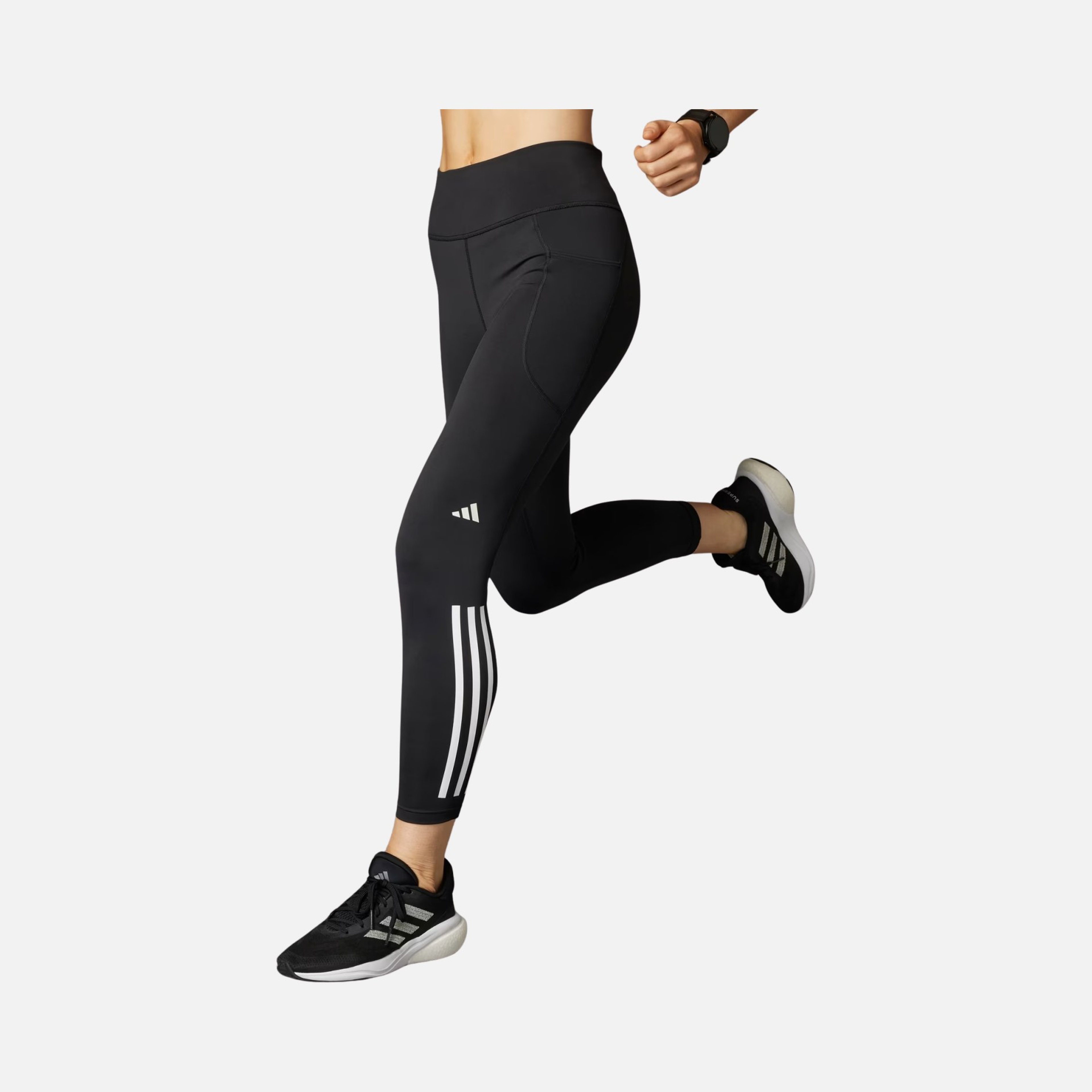 adidas AEROREADY DailyRun 3-Stripes High Waist 7/8 Running Kadın Tayt
