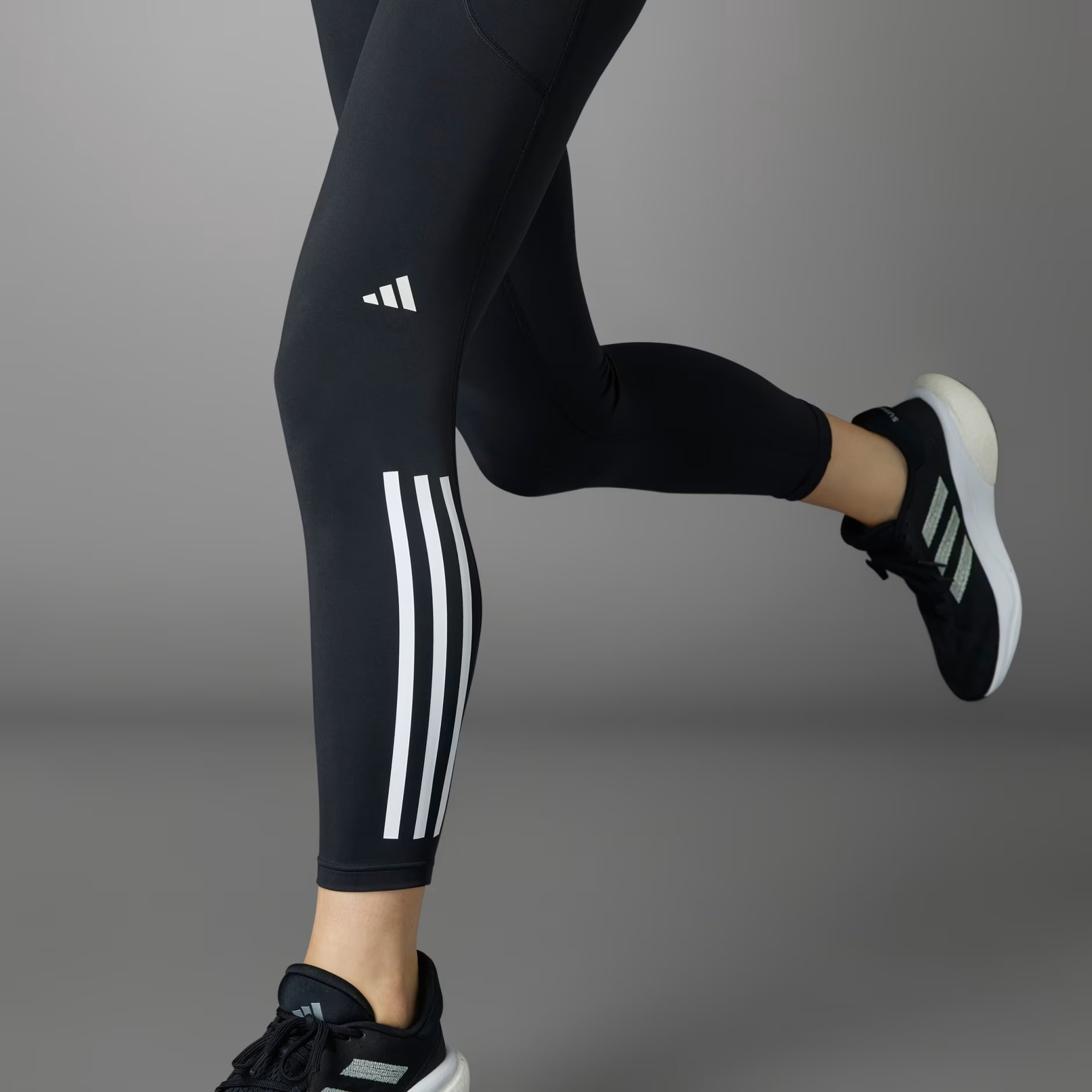 adidas AEROREADY DailyRun 3-Stripes High Waist 7/8 Running Kadın Tayt