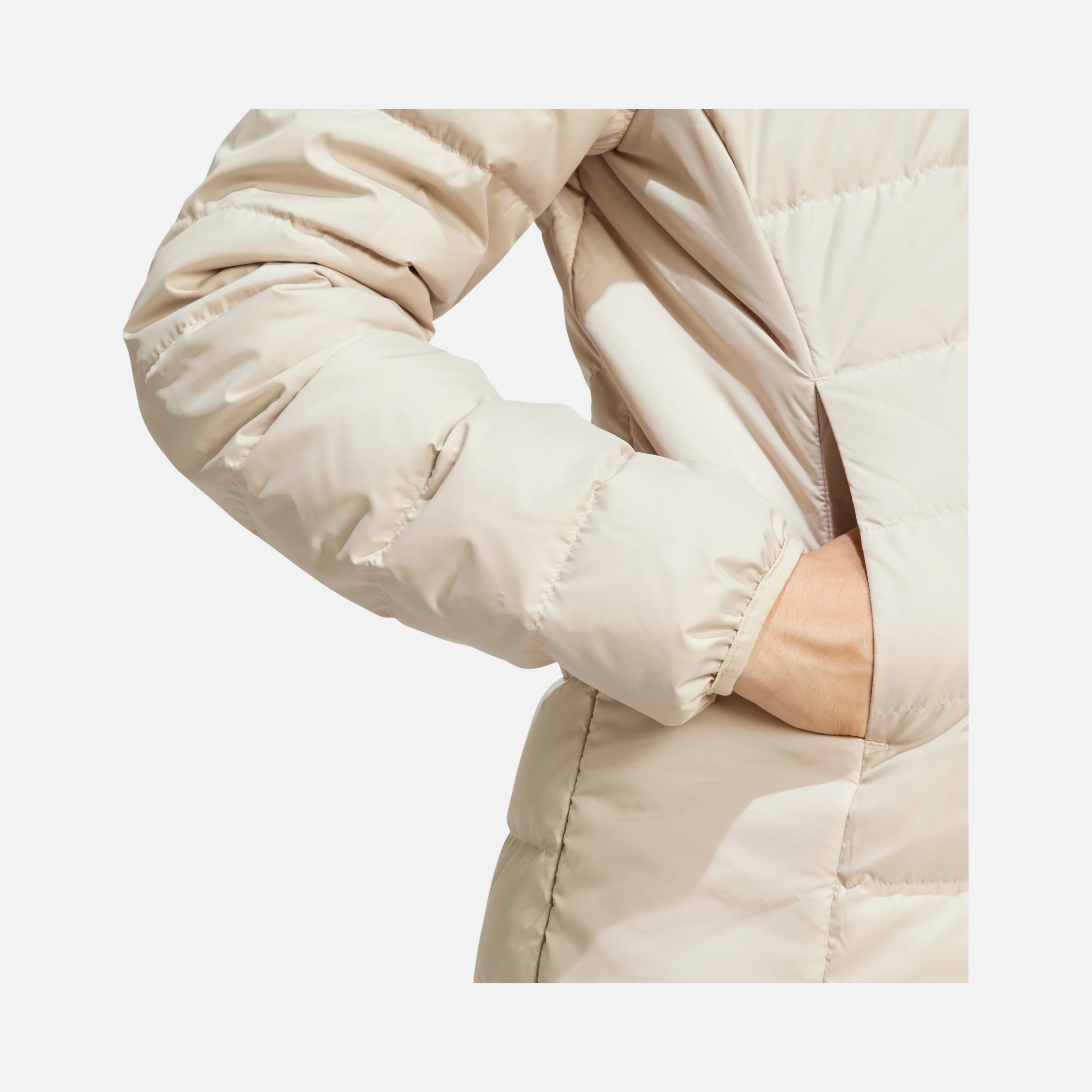 adidas Essentials Light Down Full-Zip Hoodie Kadın Mont
