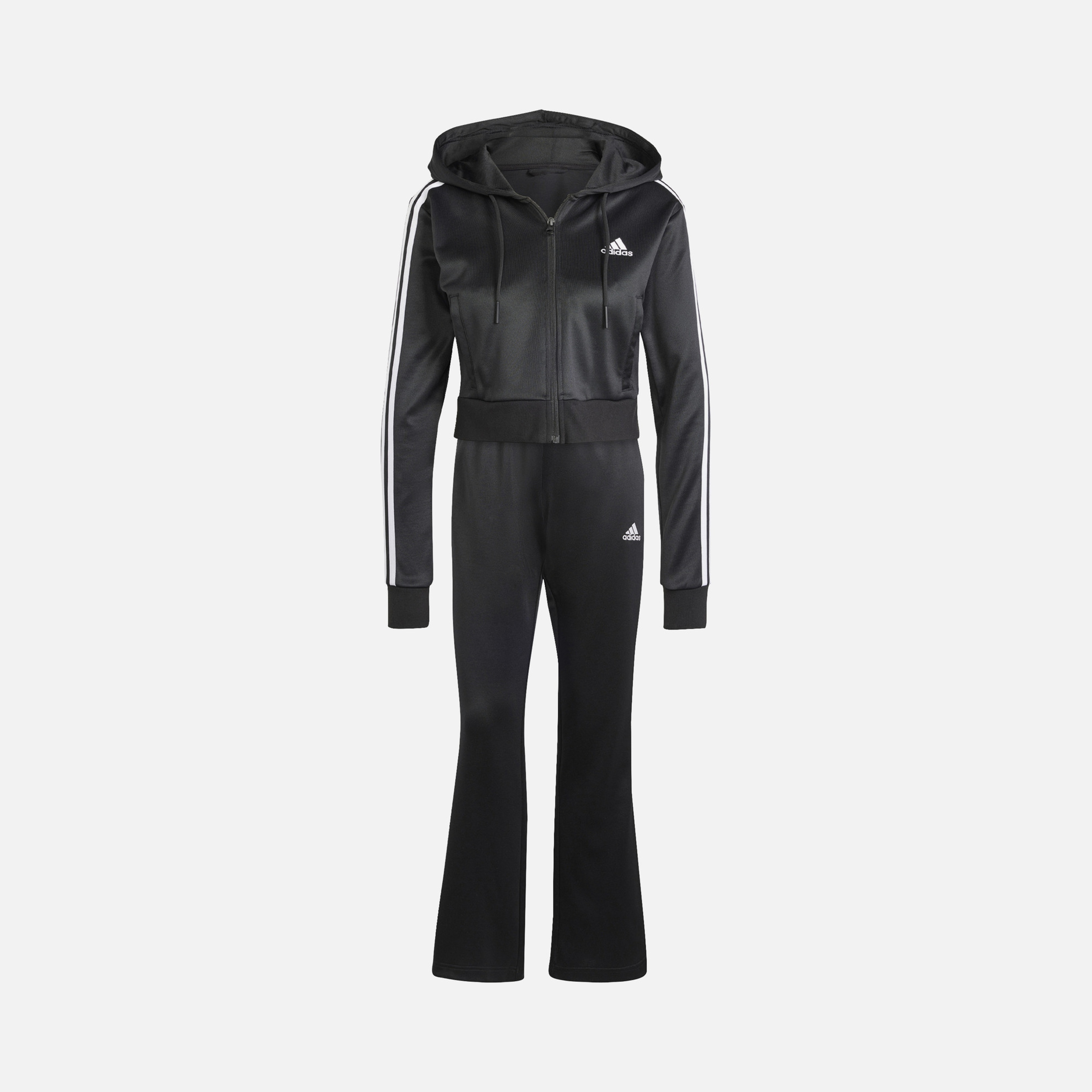 adidas Sportswear Glam Crop Length Top Full-Zip Hoodie Kadın Eşofman Takımı