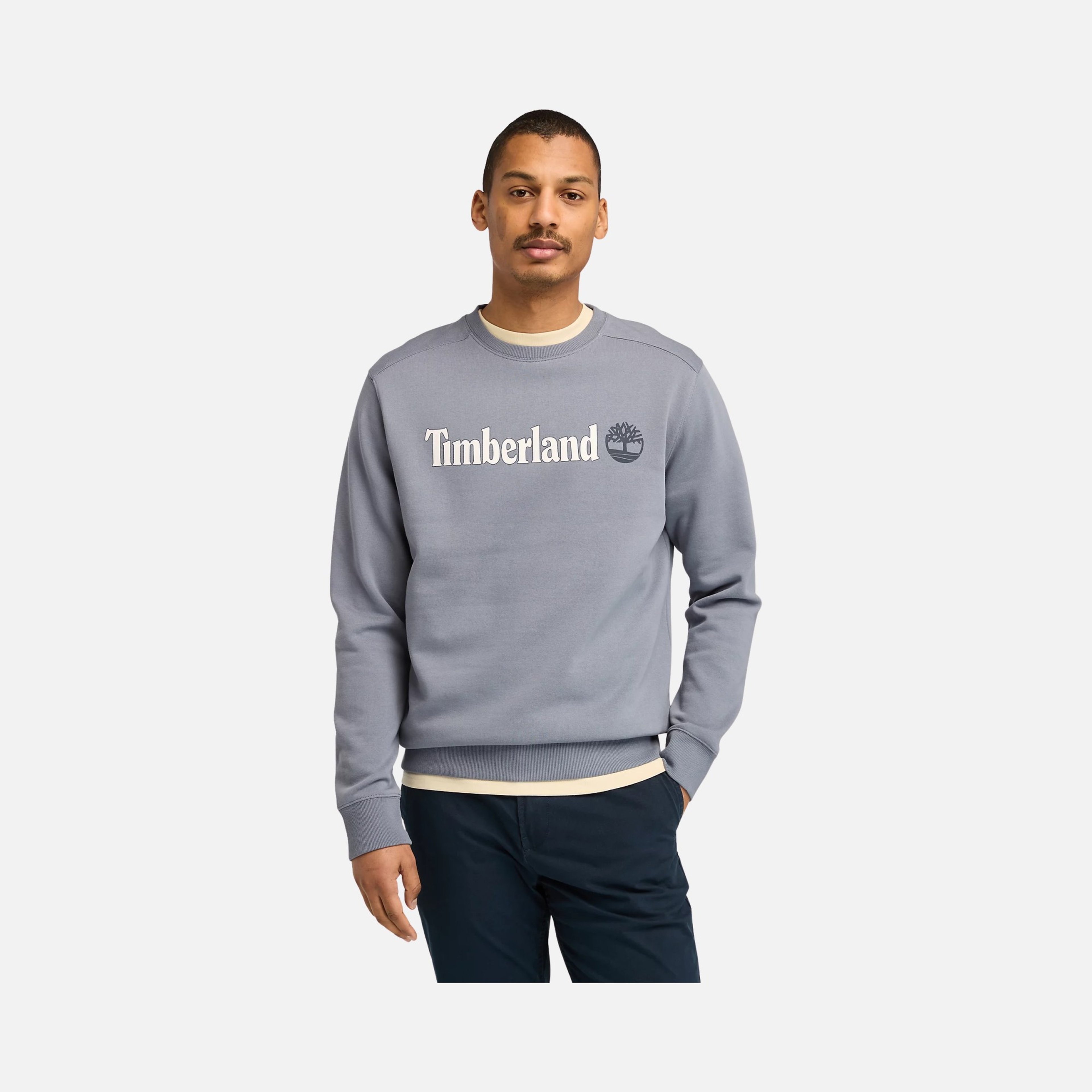 Timberland Kennebec River Linear Logo Crew Neck Erkek Sweatshirt