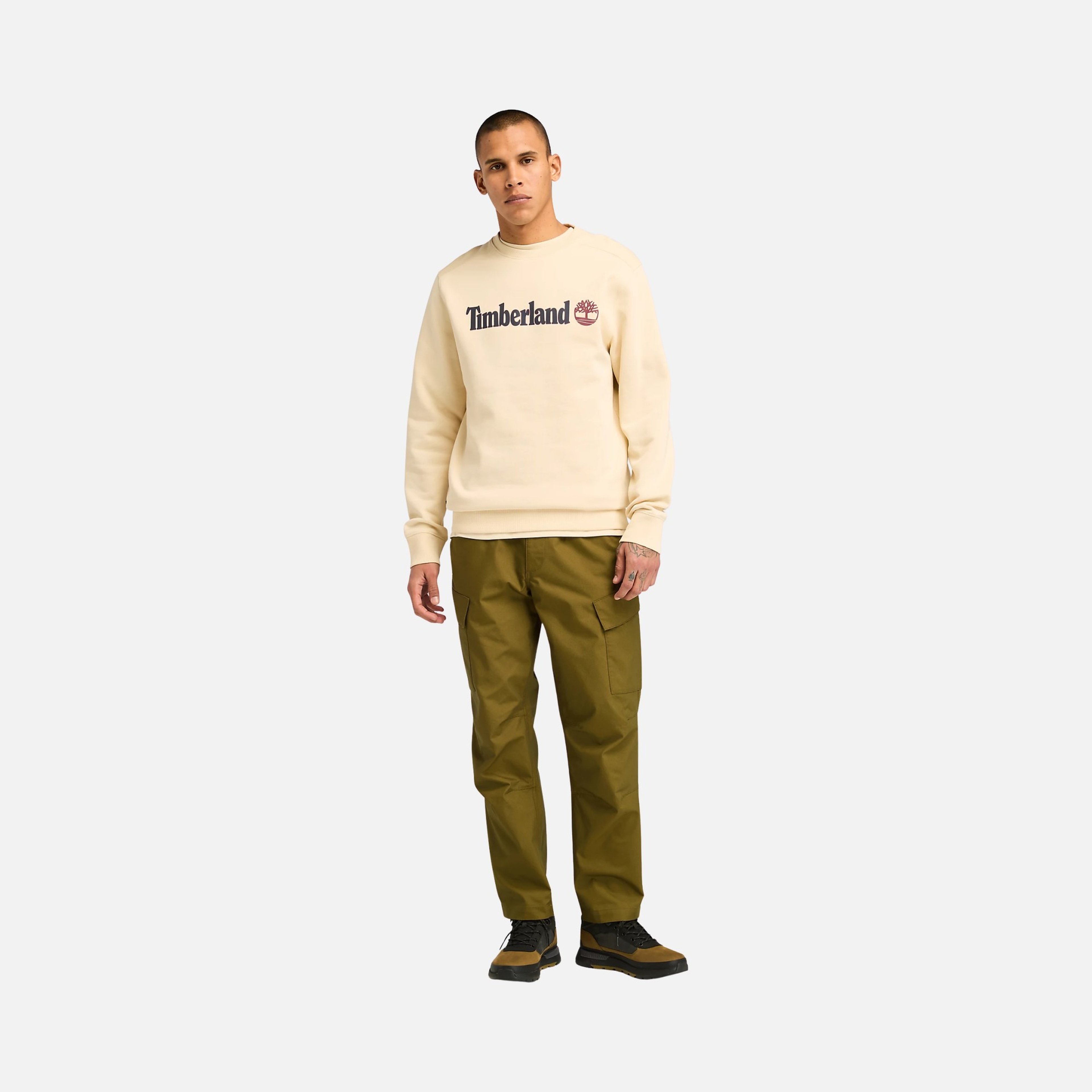 Timberland Kennebec River Linear Logo Crew Neck Erkek Sweatshirt