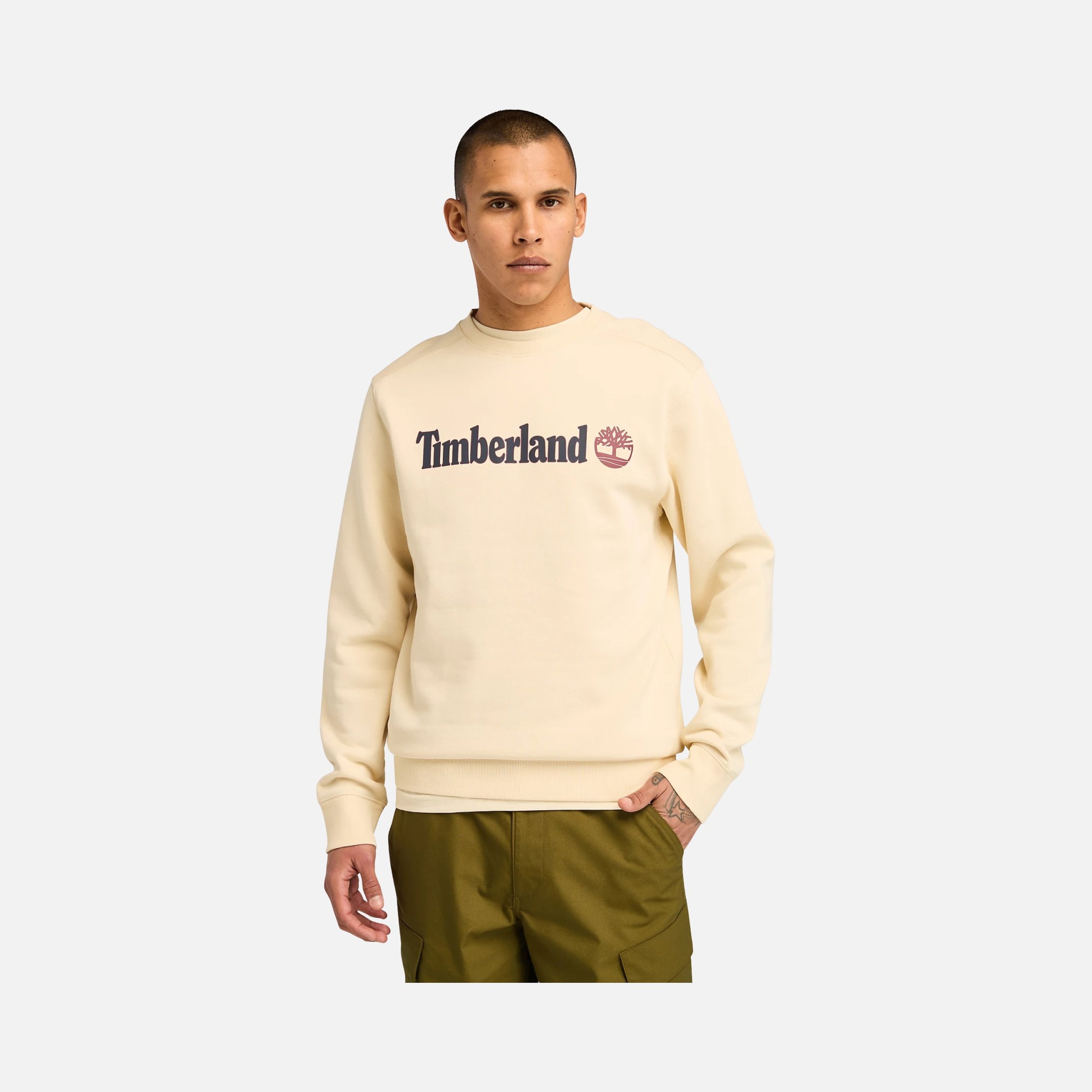 Timberland Kennebec River Linear Logo Crew Neck Erkek Sweatshirt