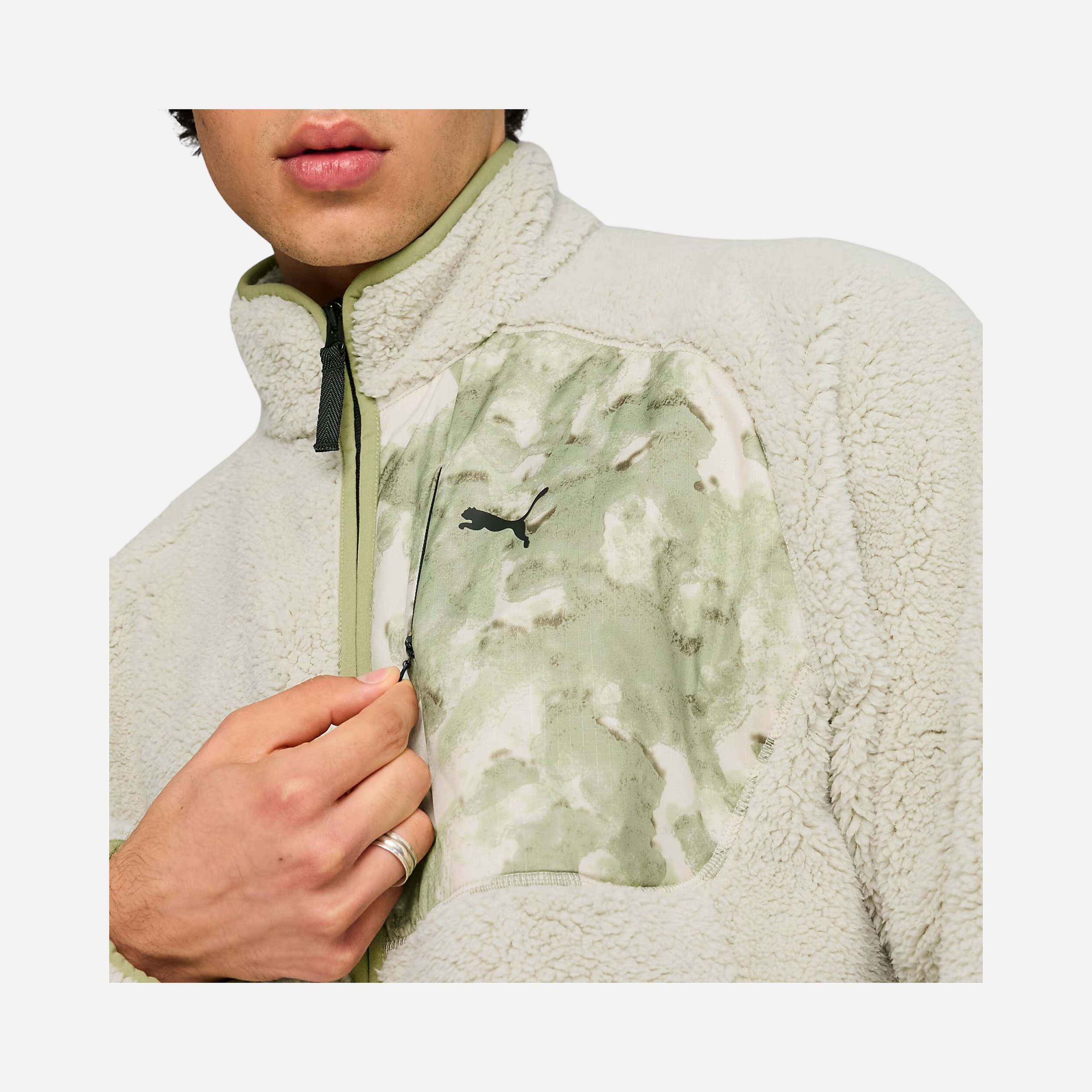 Puma Sportswear Tech Sherpa Track Full-Zip Erkek Ceket