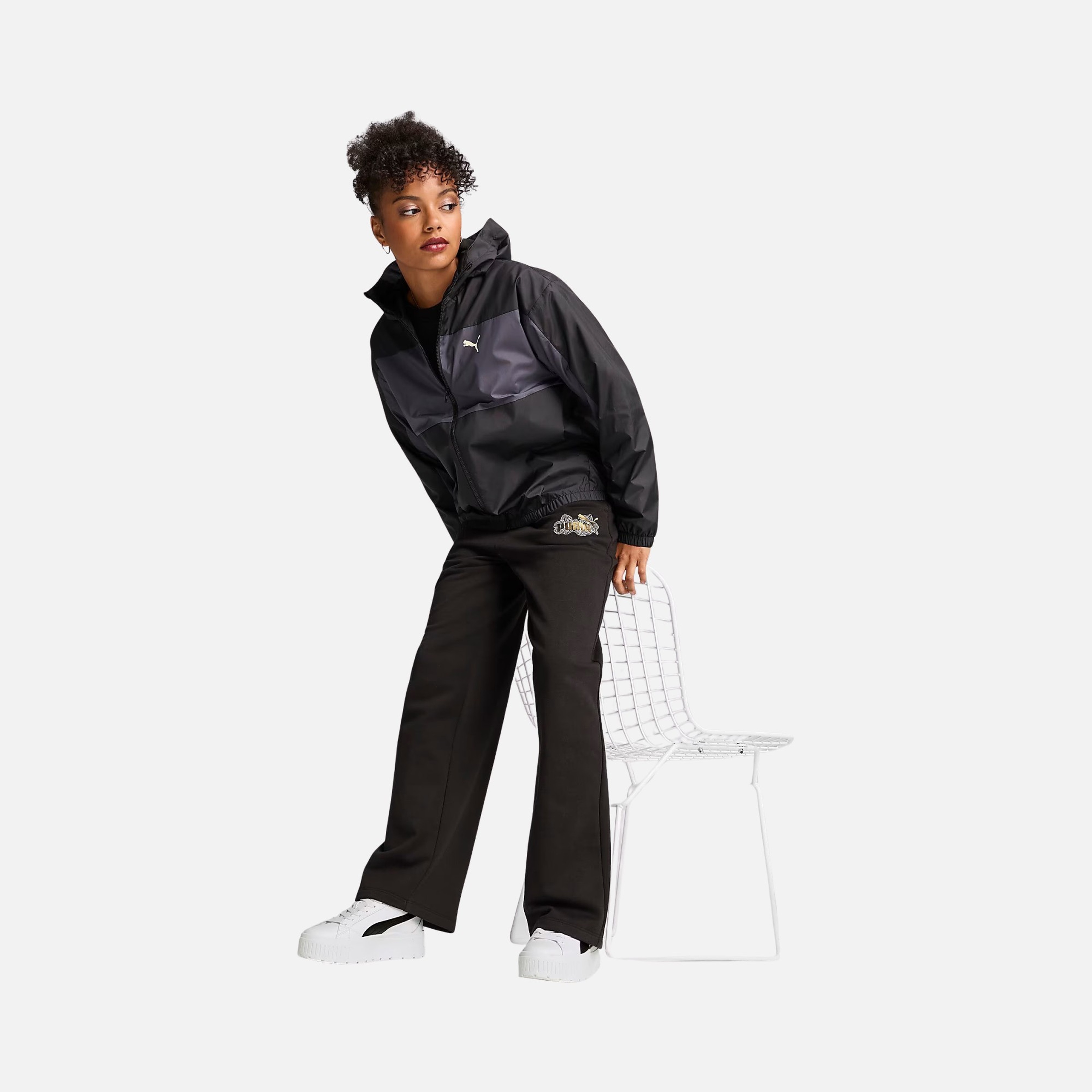 Puma Sportswear Mesh Lined Windbreaker Full-Zip Hoodie Kadın Ceket