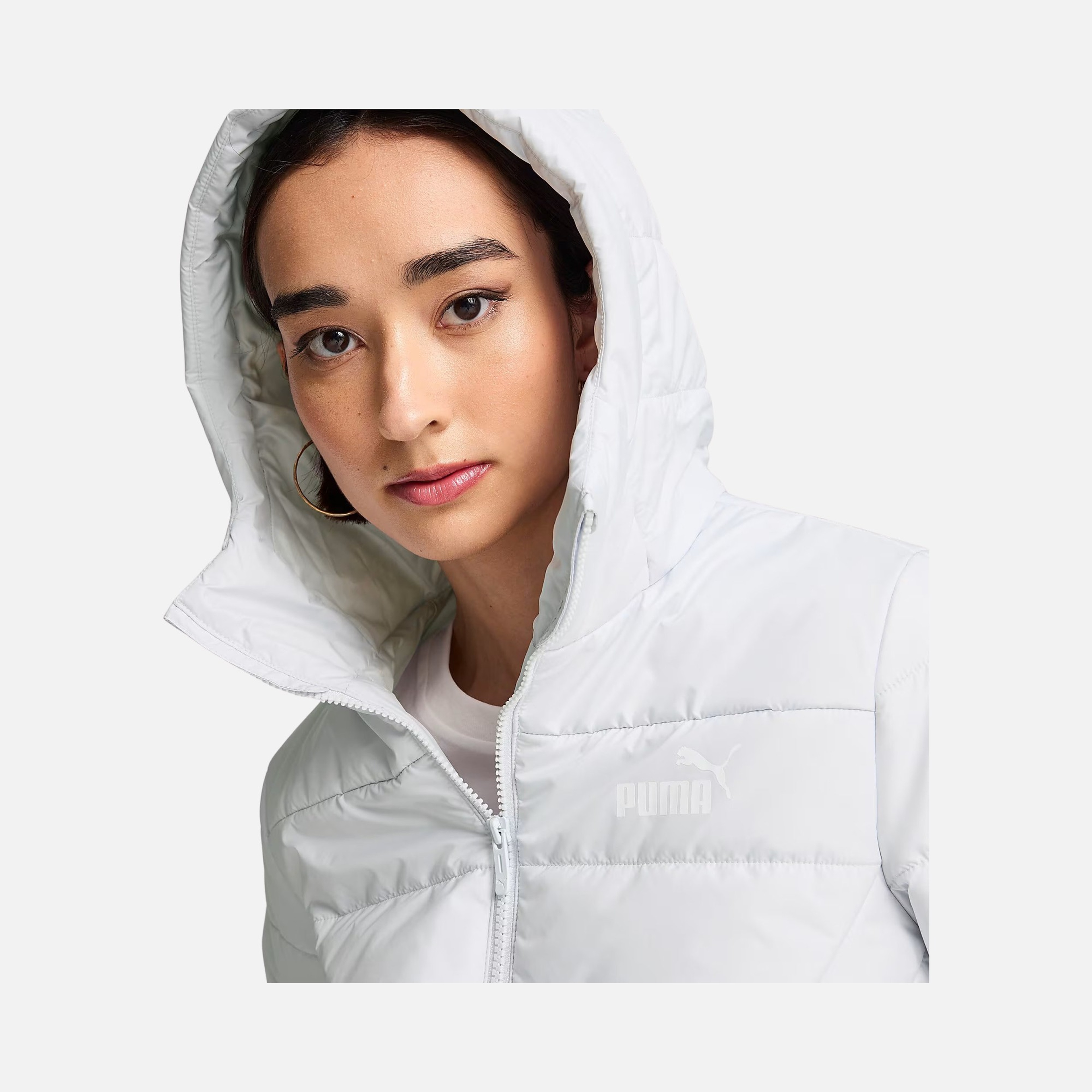 Puma Sportswear Essentials Padded Full-Zip Hoodie Kadın Mont