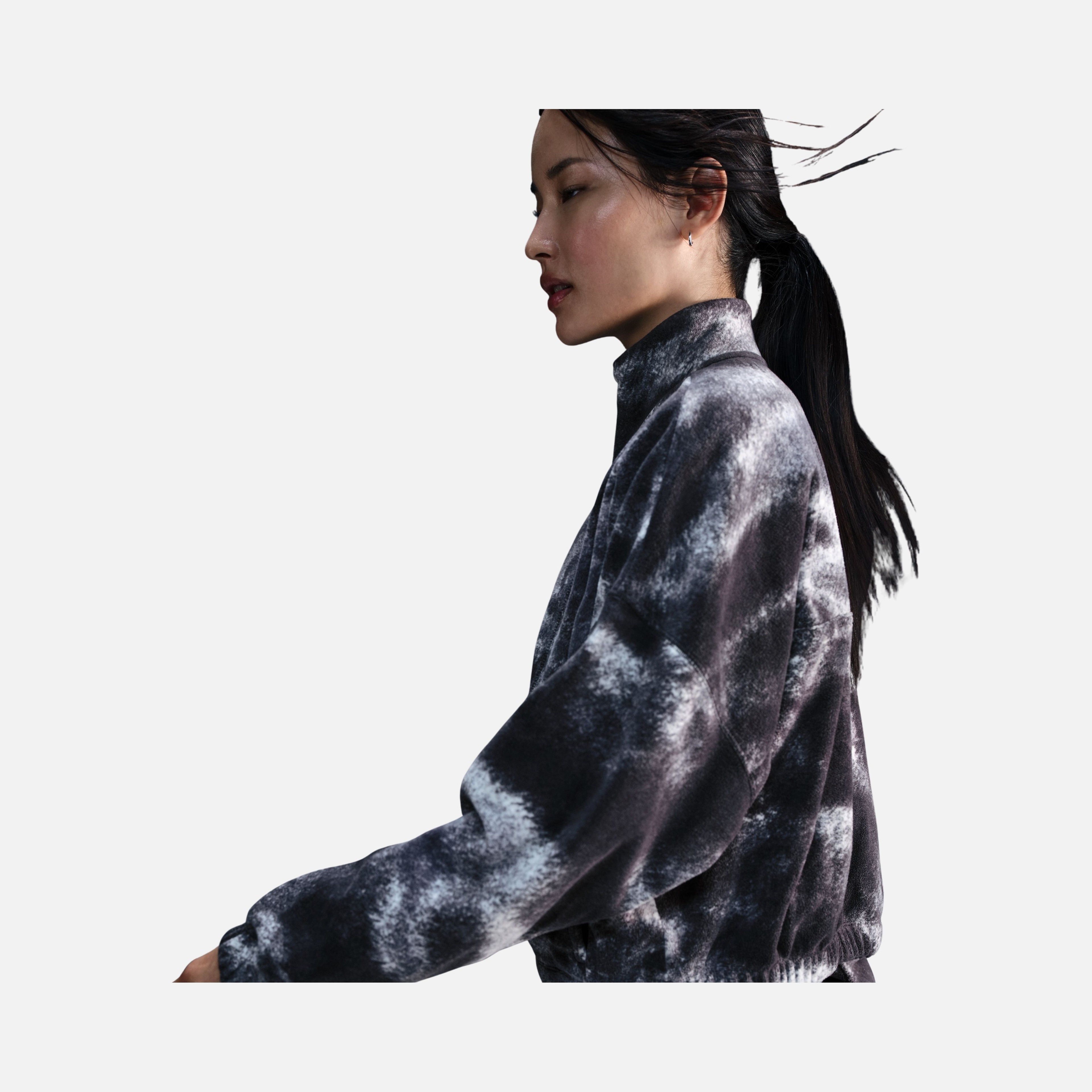 Nike One Top Fleece All Over Printed Half-Zip Kadın Sweatshirt