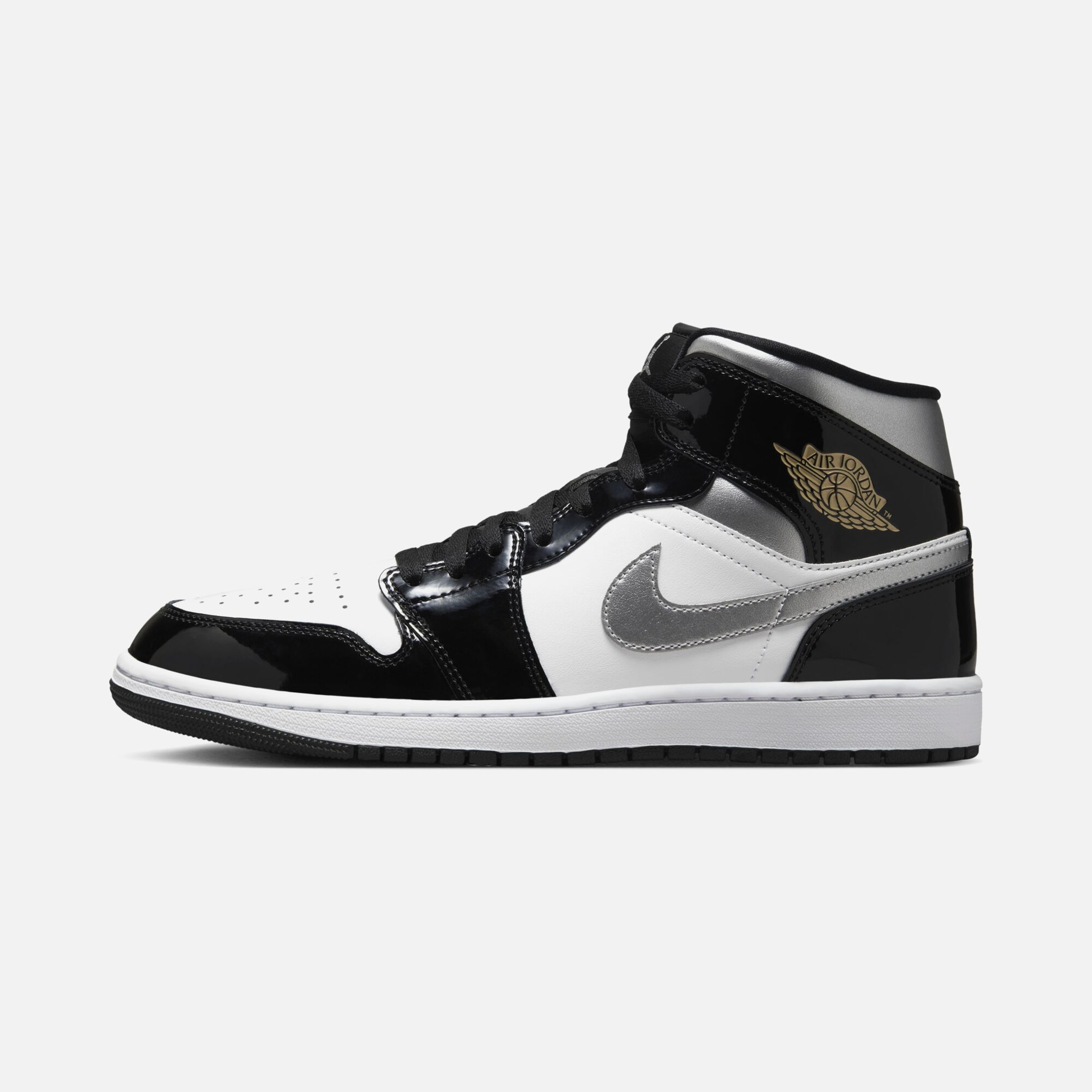 Nike Air Jordan 1 Mid SE ''Patent Leather Upper Details'' Erkek Spor Ayakkabı