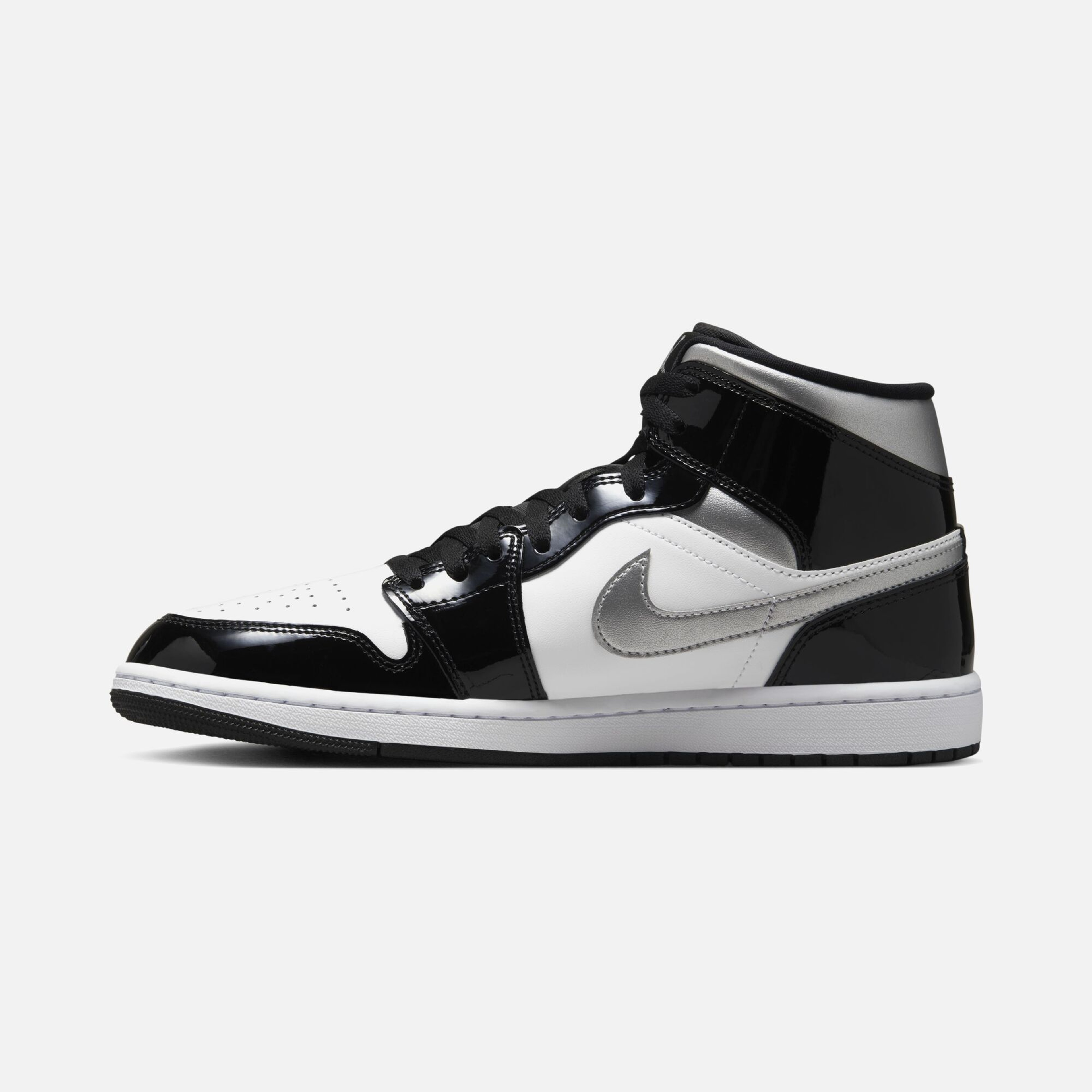 Nike Air Jordan 1 Mid SE ''Patent Leather Upper Details'' Erkek Spor Ayakkabı