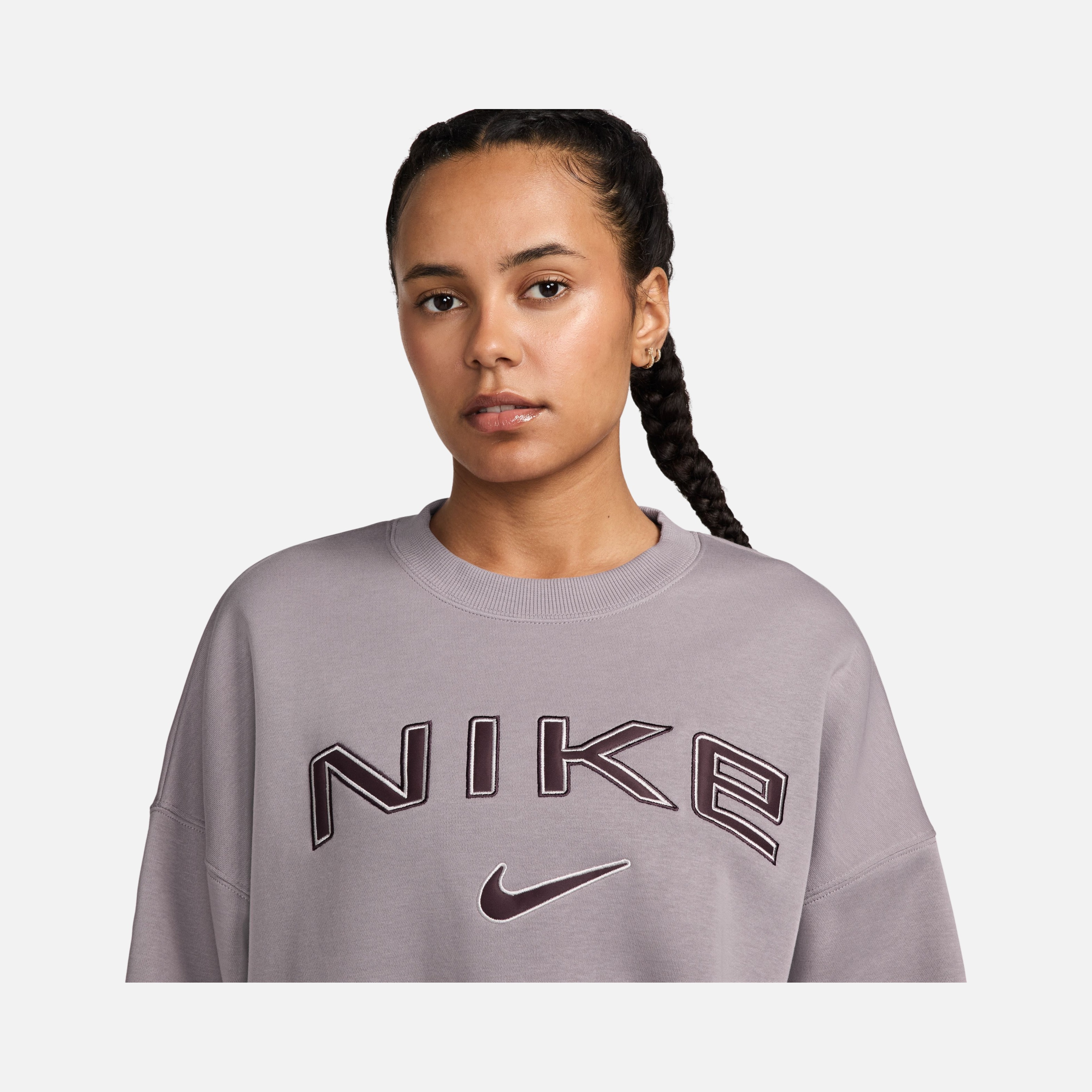 Nike Sportswear Phoenix Fleece Over-Oversized Crew-Neck Logo Kadın Sweatshirt