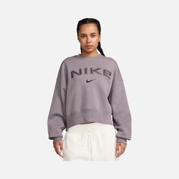 Nike Sportswear Phoenix Fleece Over-Oversized Crew-Neck Logo Kadın Sweatshirt