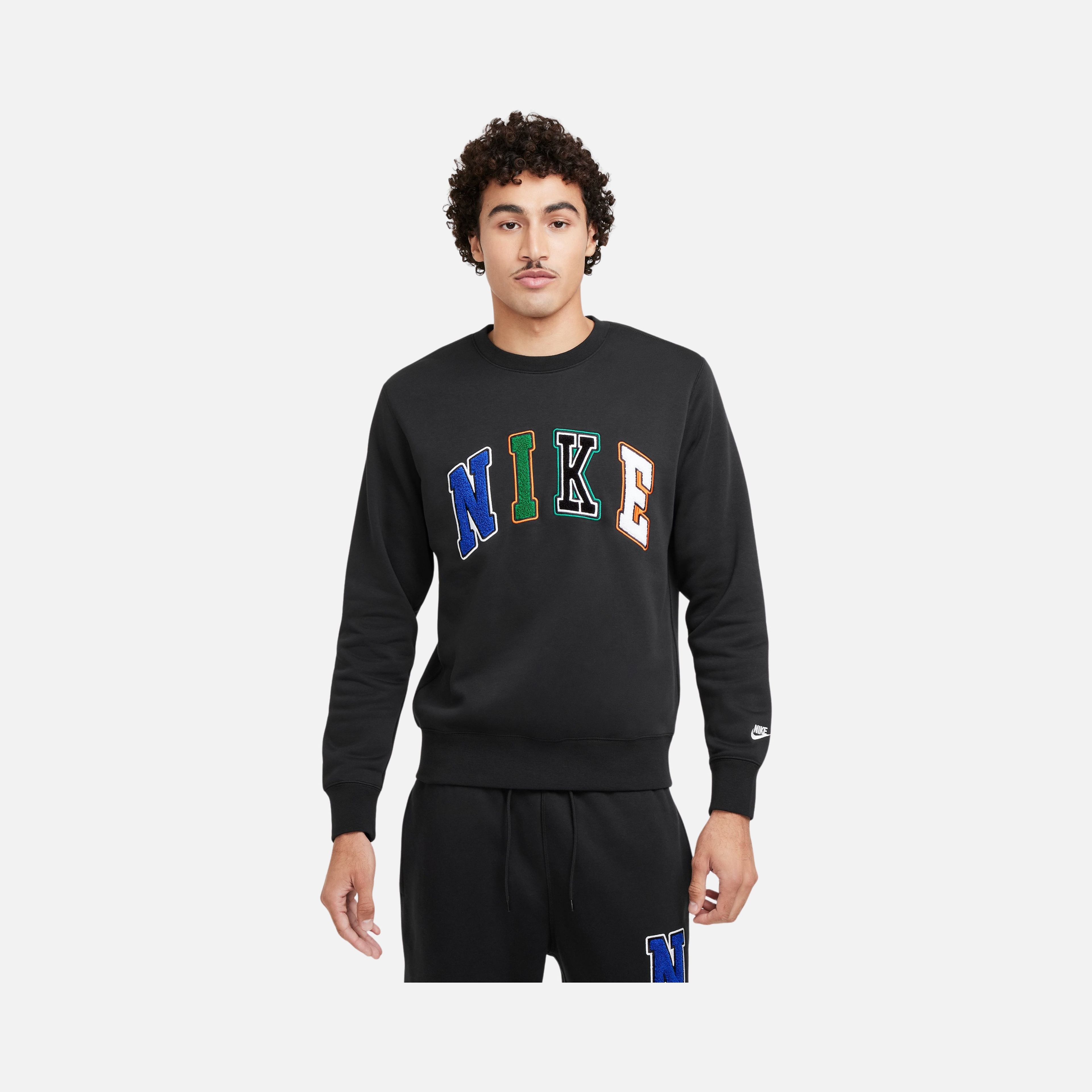 Nike Sportswear Club+ BB Crew Letters Erkek Sweatshirt