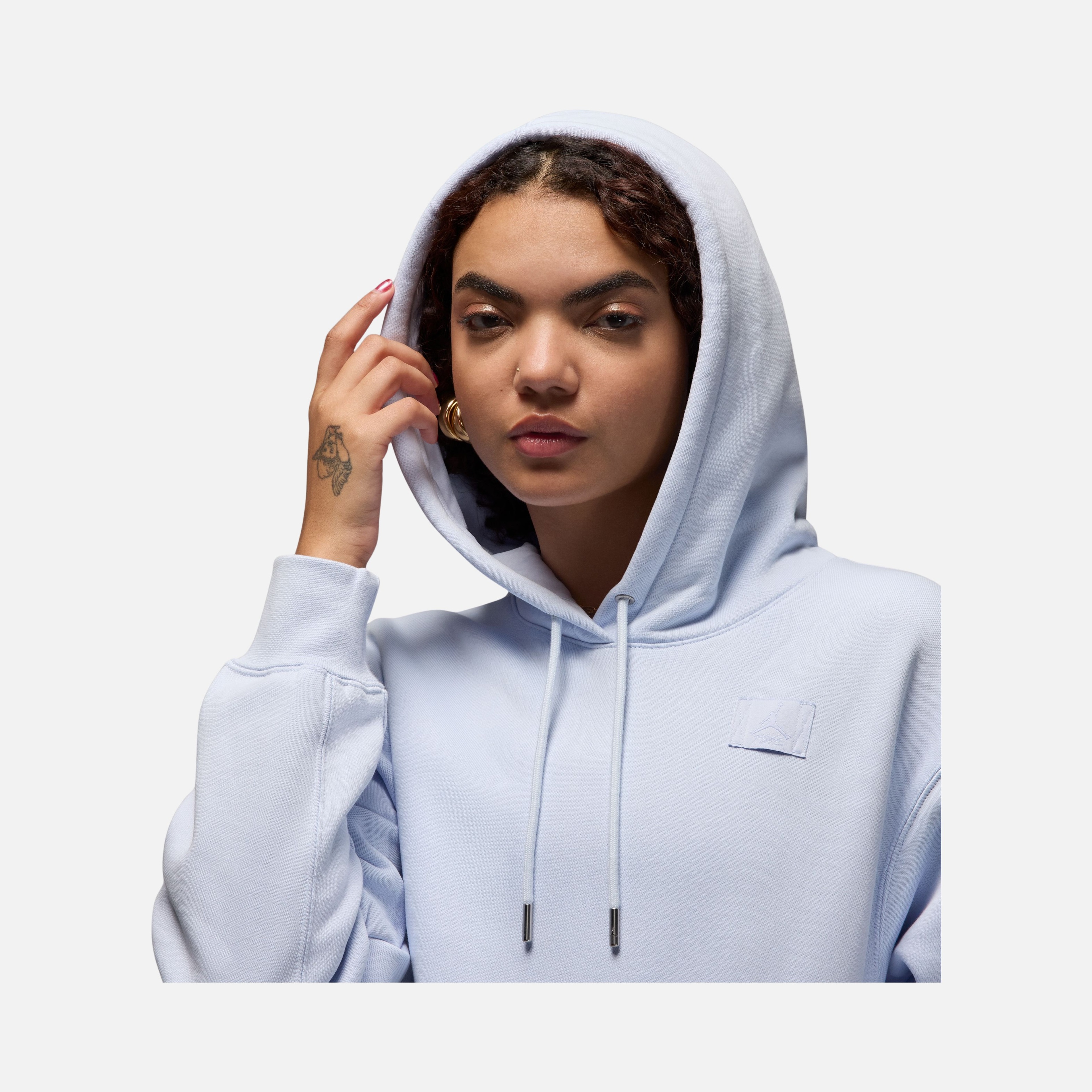 Nike Jordan Flight Fleece Satin Lined Pullover Hoodie Kadın Sweatshirt