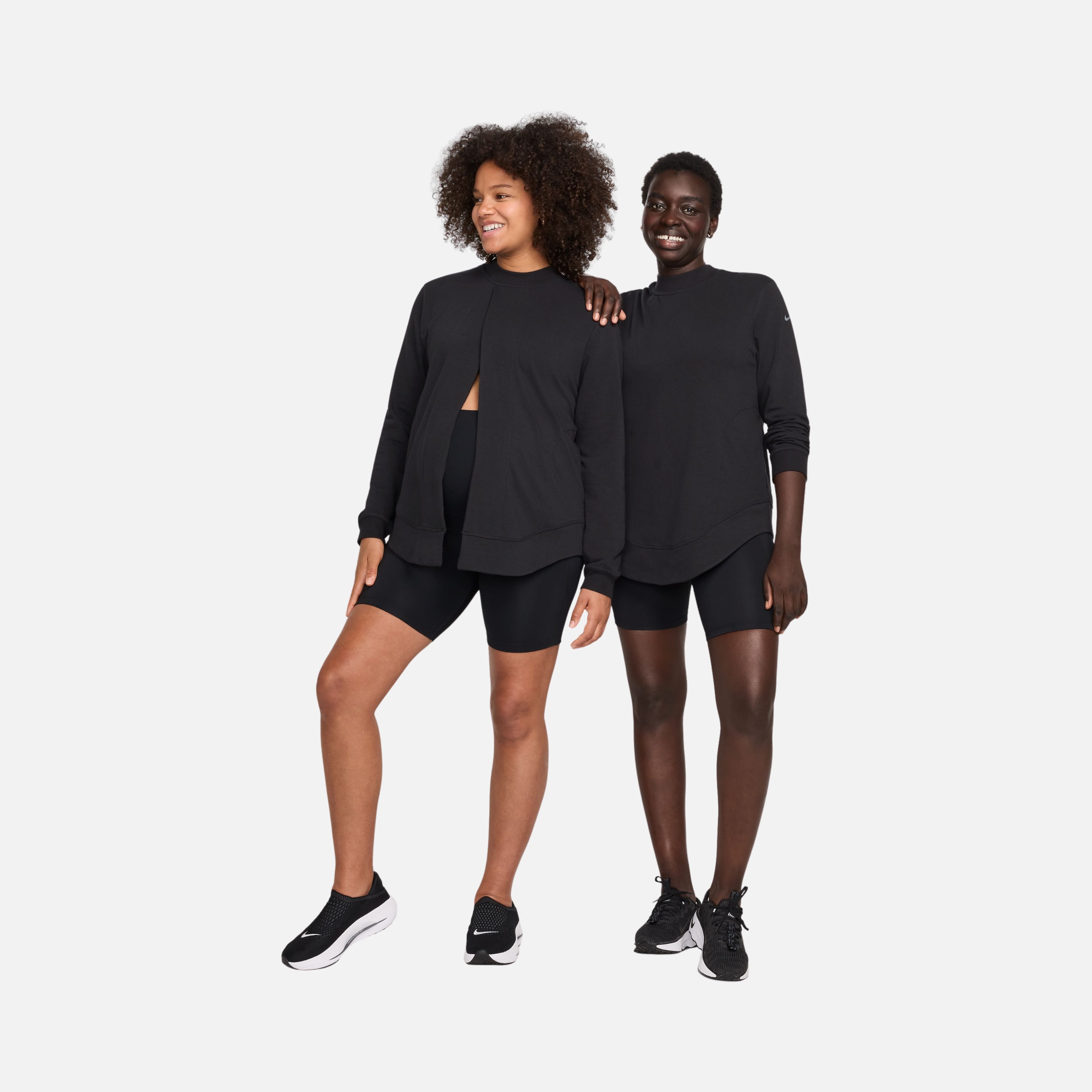 Nike One Reversible French Terry Pullover Full Length Slit Long-Sleeve Training (Maternity) Kadın Tişört