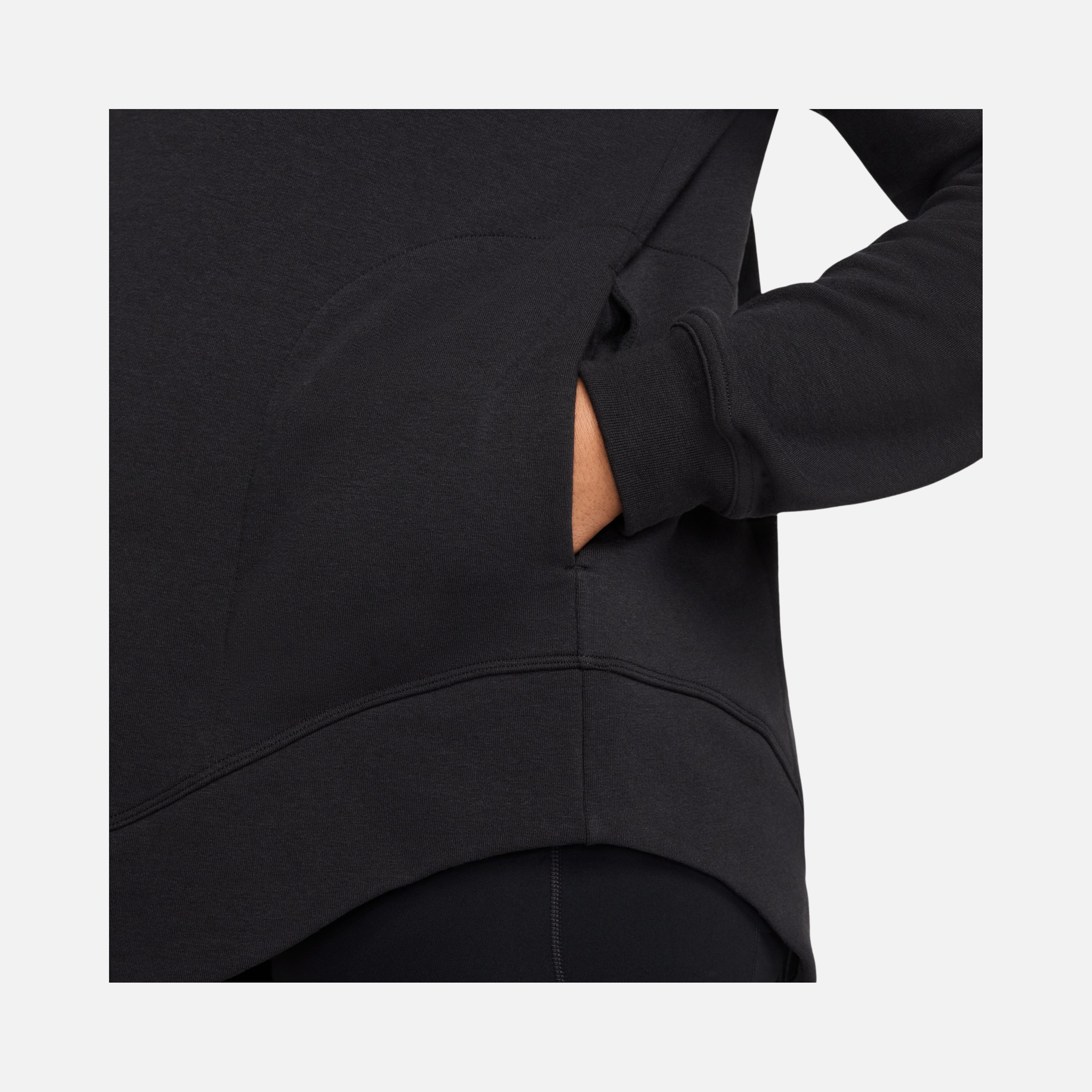 Nike One Reversible French Terry Pullover Full Length Slit Long-Sleeve Training (Maternity) Kadın Tişört