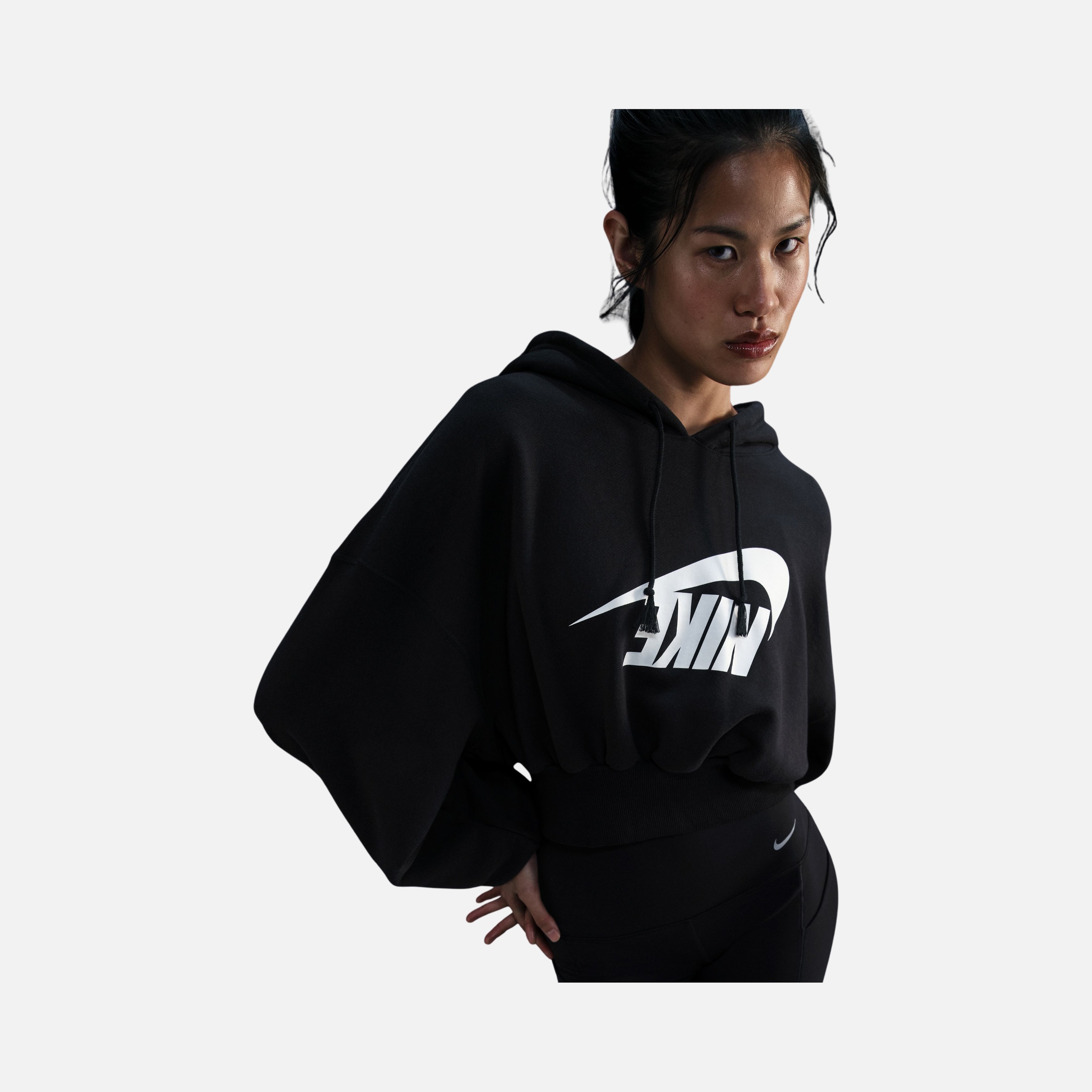 Nike Sportswear Oversized Cropped French Terry Pullover Hoodie Kadın Sweatshirt