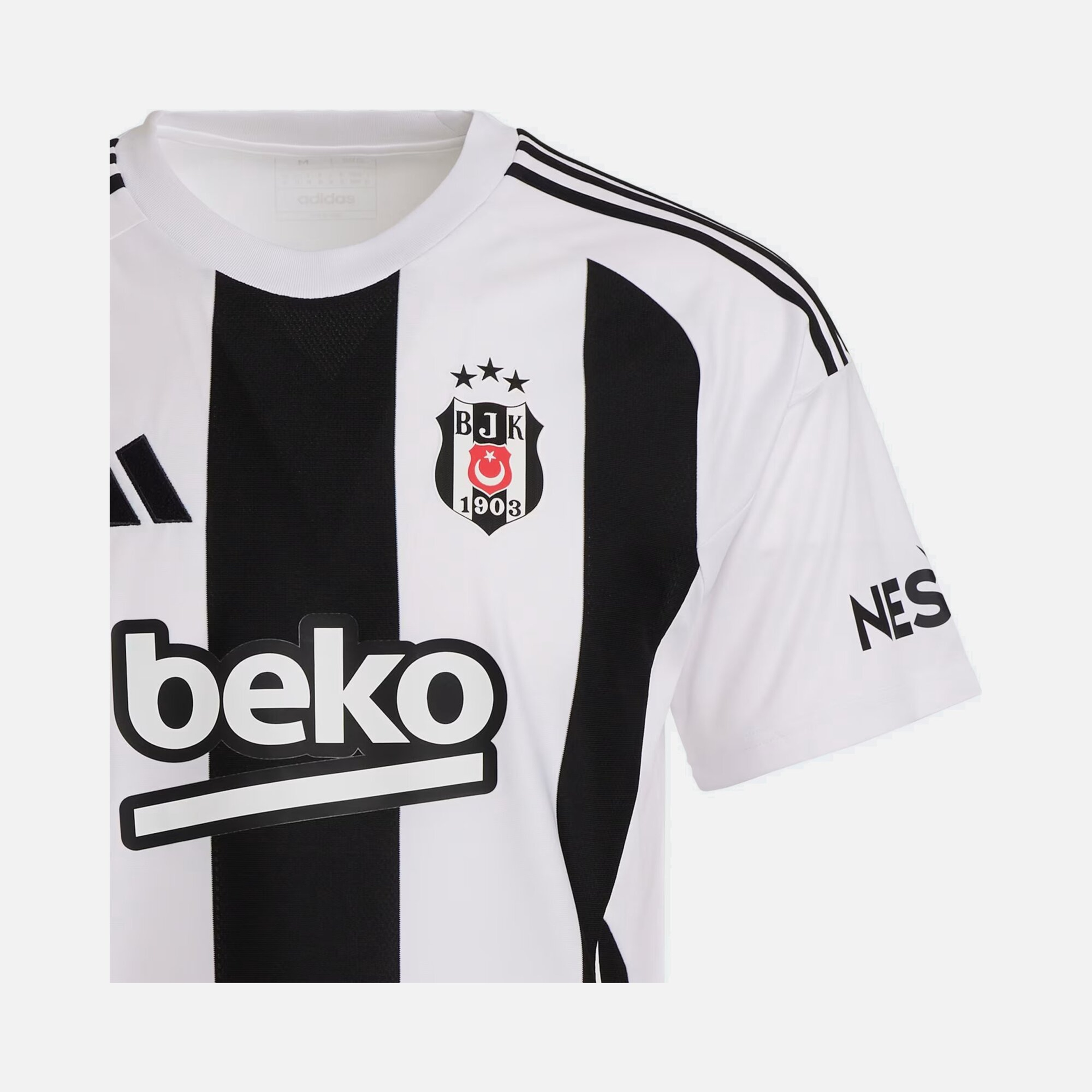 adidas Beşiktaş 2024-2025 Striped Stadium İç Saha Erkek Forma