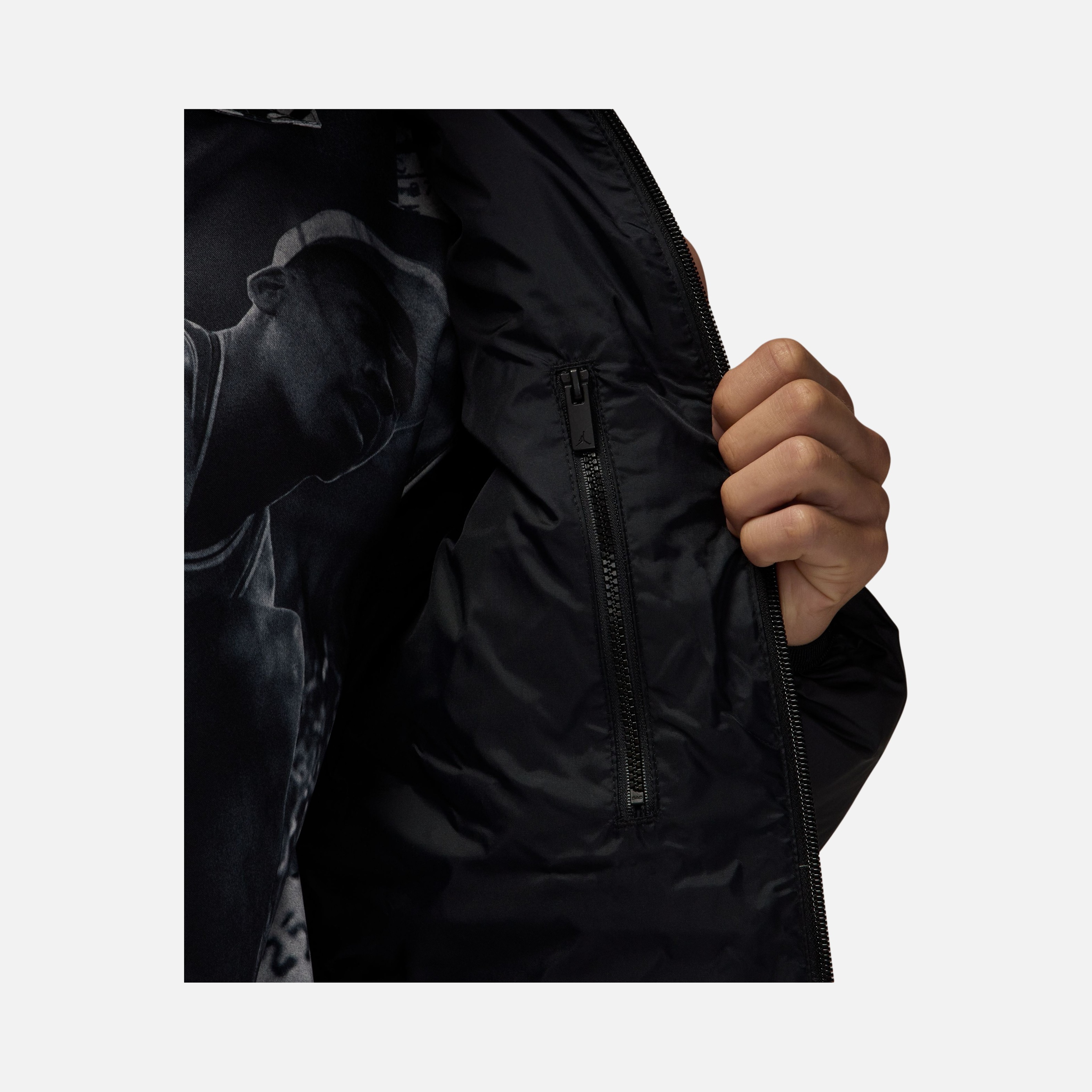 Nike Jordan Brooklyn Therma-Fit Essentials Core Puffer Full-2 Way Zipper Hoodie Erkek Mont