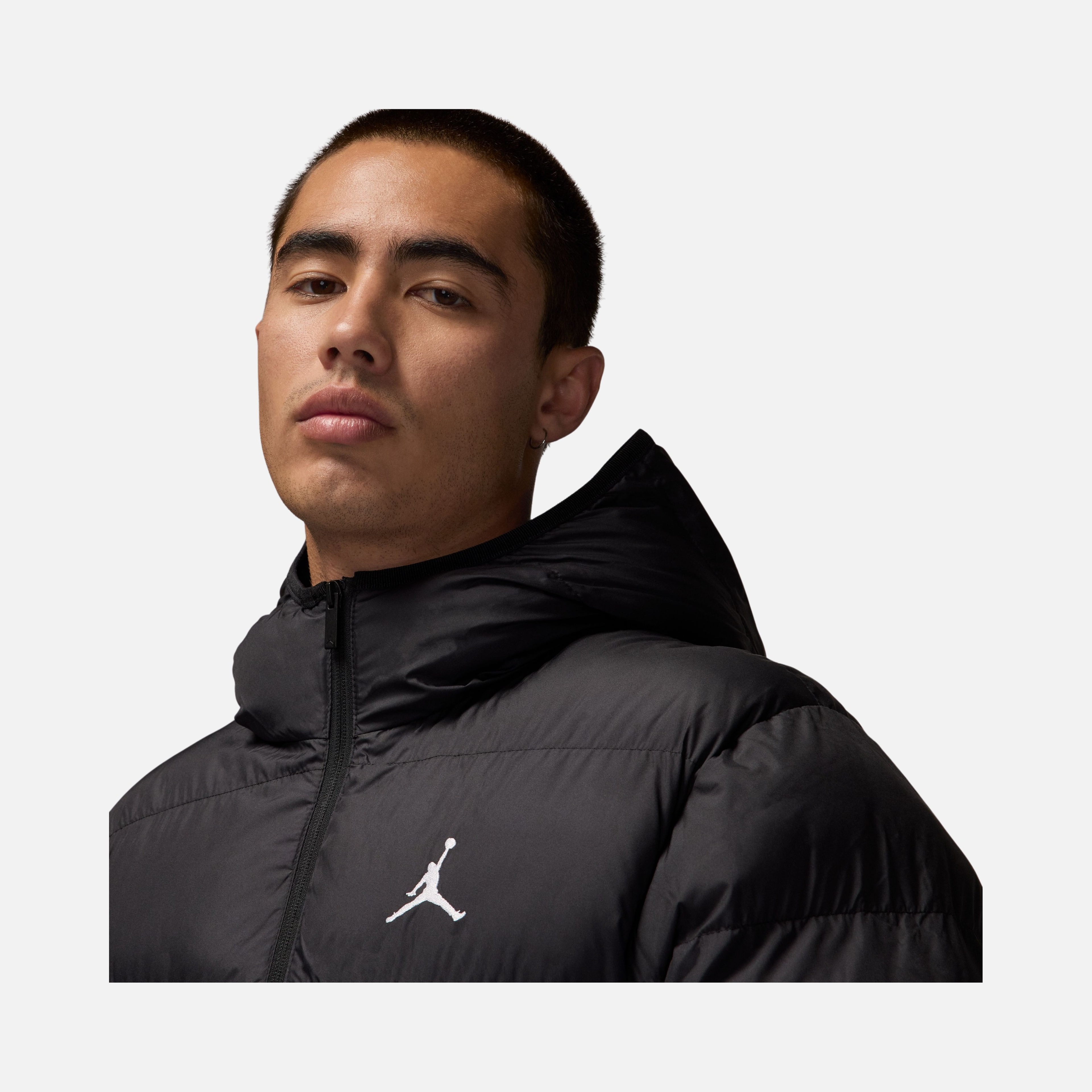 Nike Jordan Brooklyn Therma-Fit Essentials Core Puffer Full-2 Way Zipper Hoodie Erkek Mont
