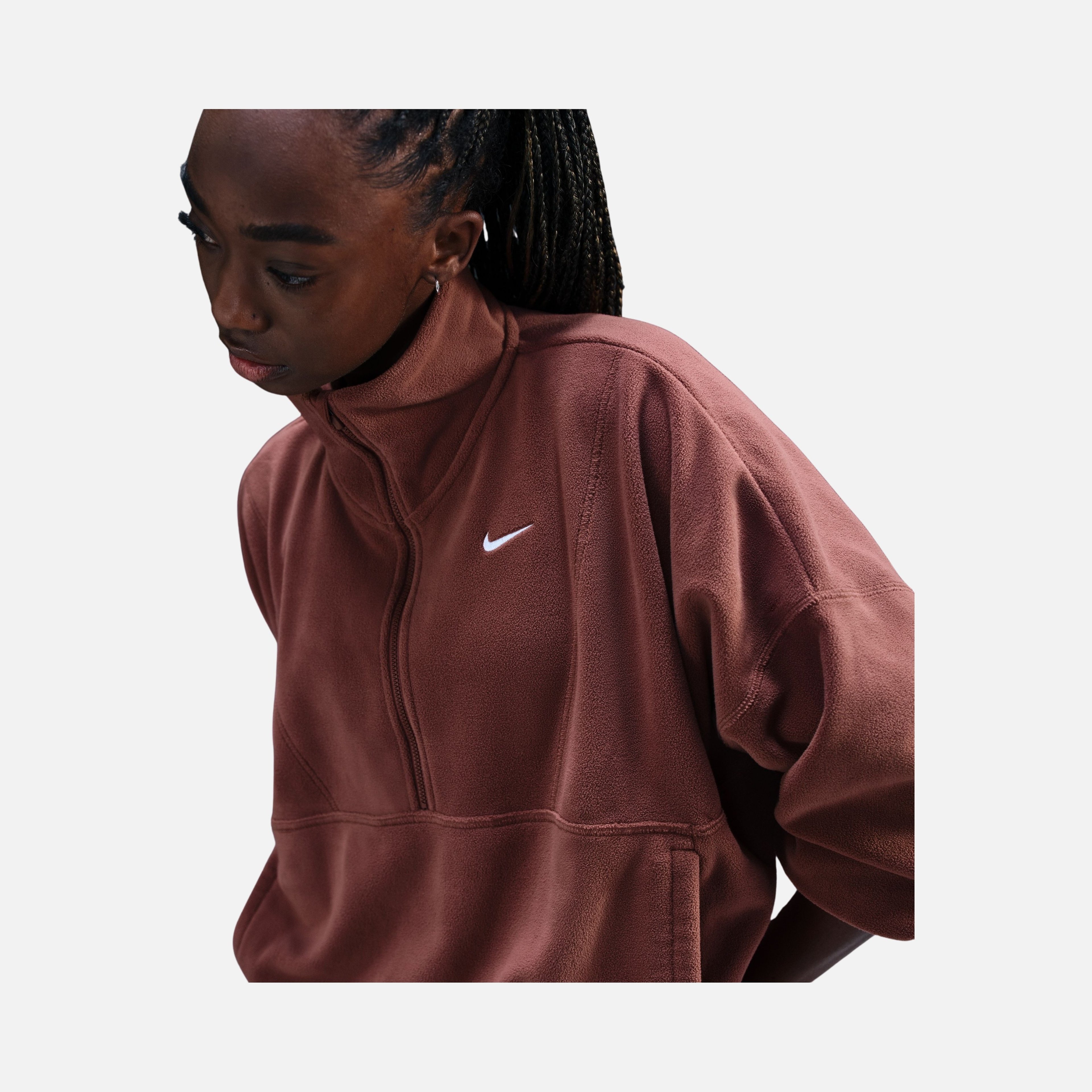 Nike One Therma-Fit Oversized 1/2-Zip Fleece Training Kadın Sweatshirt