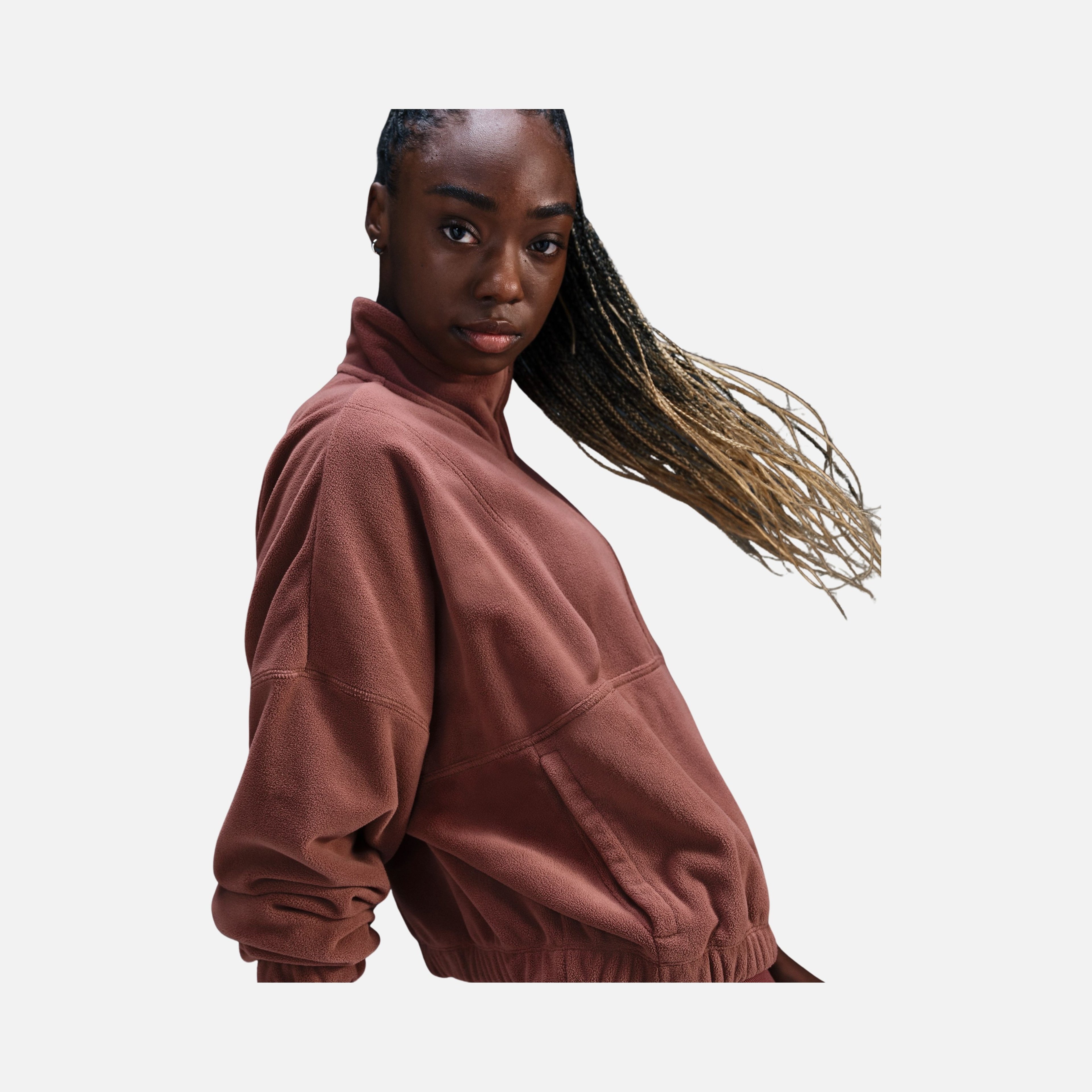 Nike One Therma-Fit Oversized 1/2-Zip Fleece Training Kadın Sweatshirt