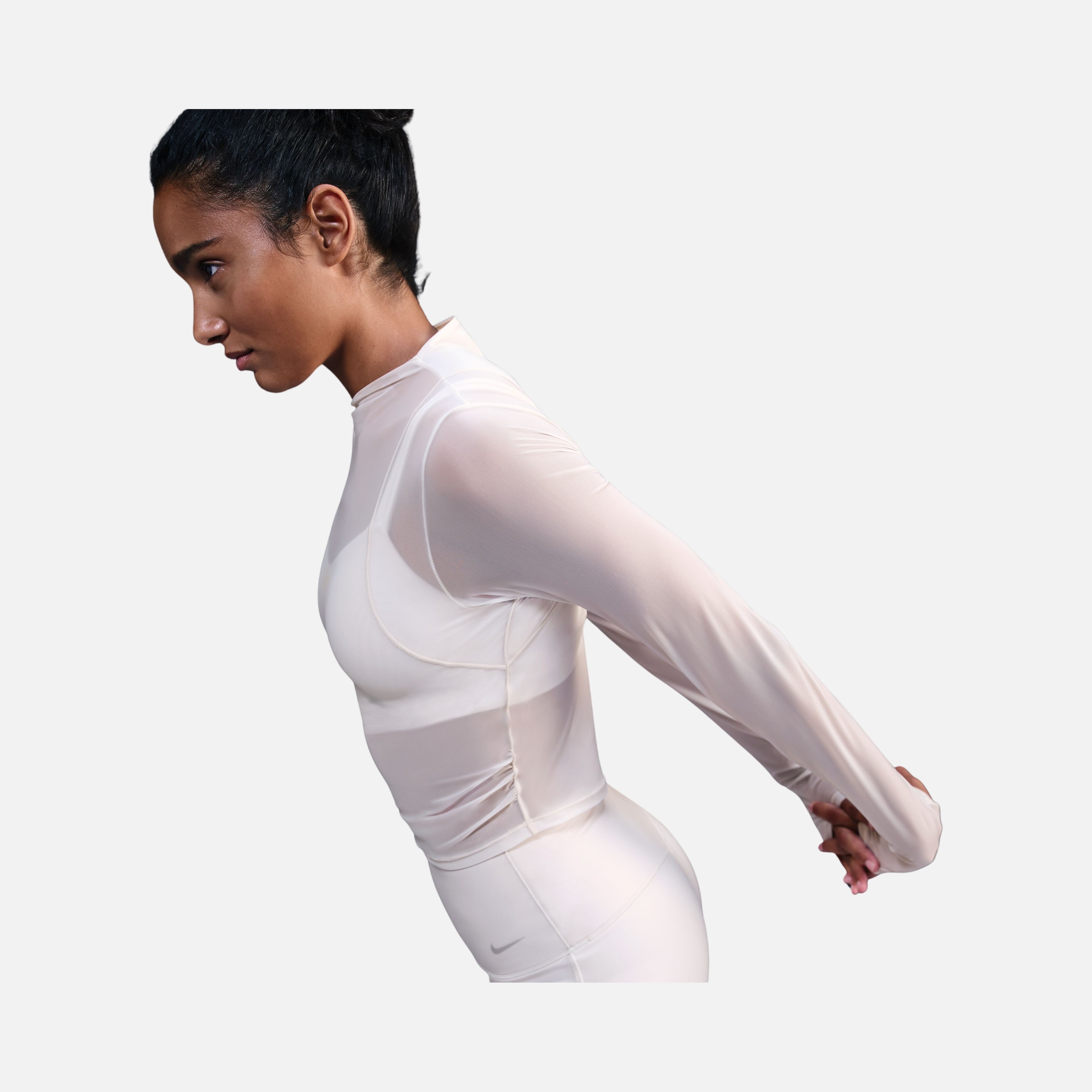 Nike Zenvy InfinaSoft Dri-Fit Sheer Training Long-Sleeve Kadın Tişört