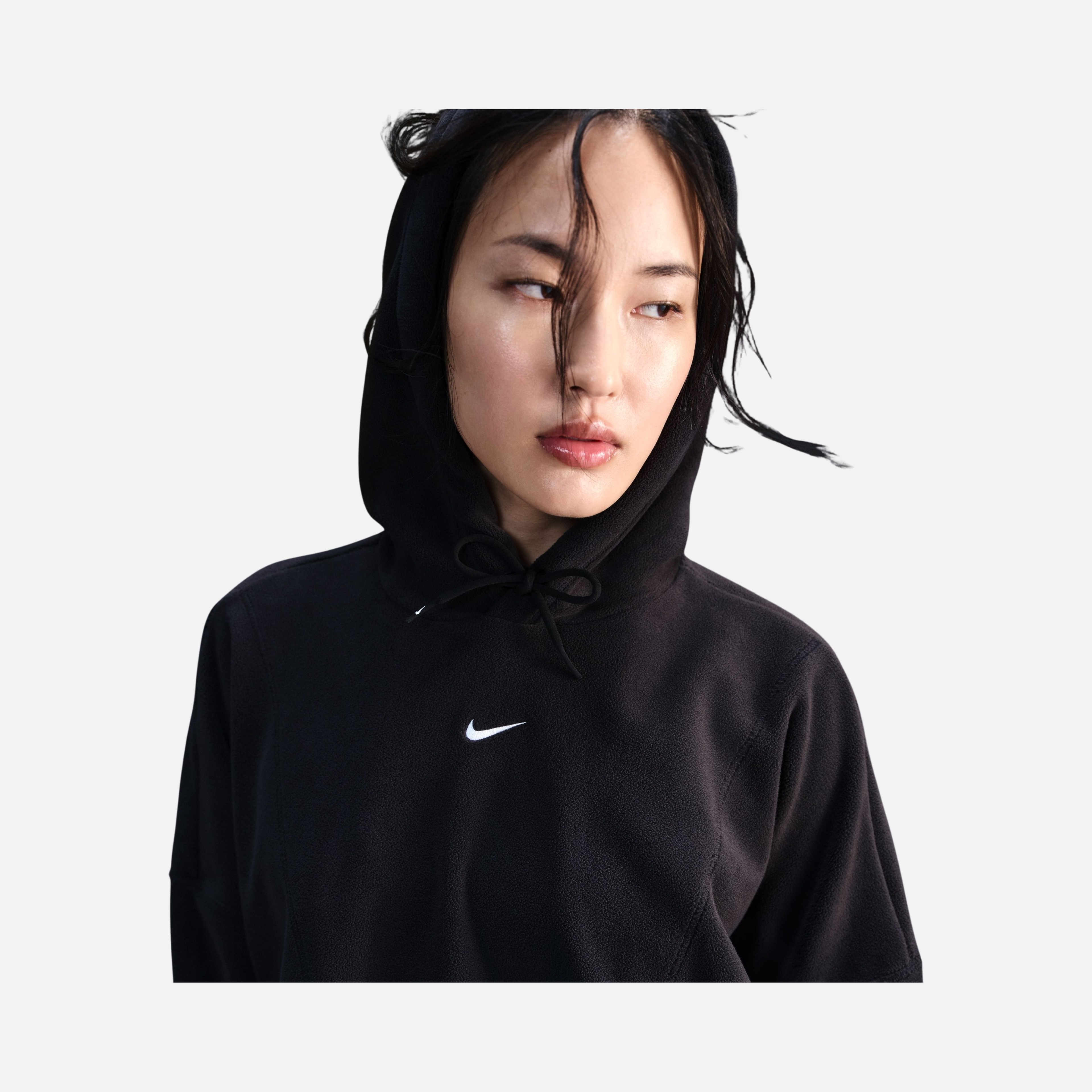 Nike One Oversized Therma-Fit Pullover Fleece Hoodie Training Kadın Sweatshirt