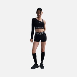 Nike Pro Shine Dri-Fit Cropped Lightweight & Stretchy Training Asymmetrical Long-Sleeve Kadın Tişört