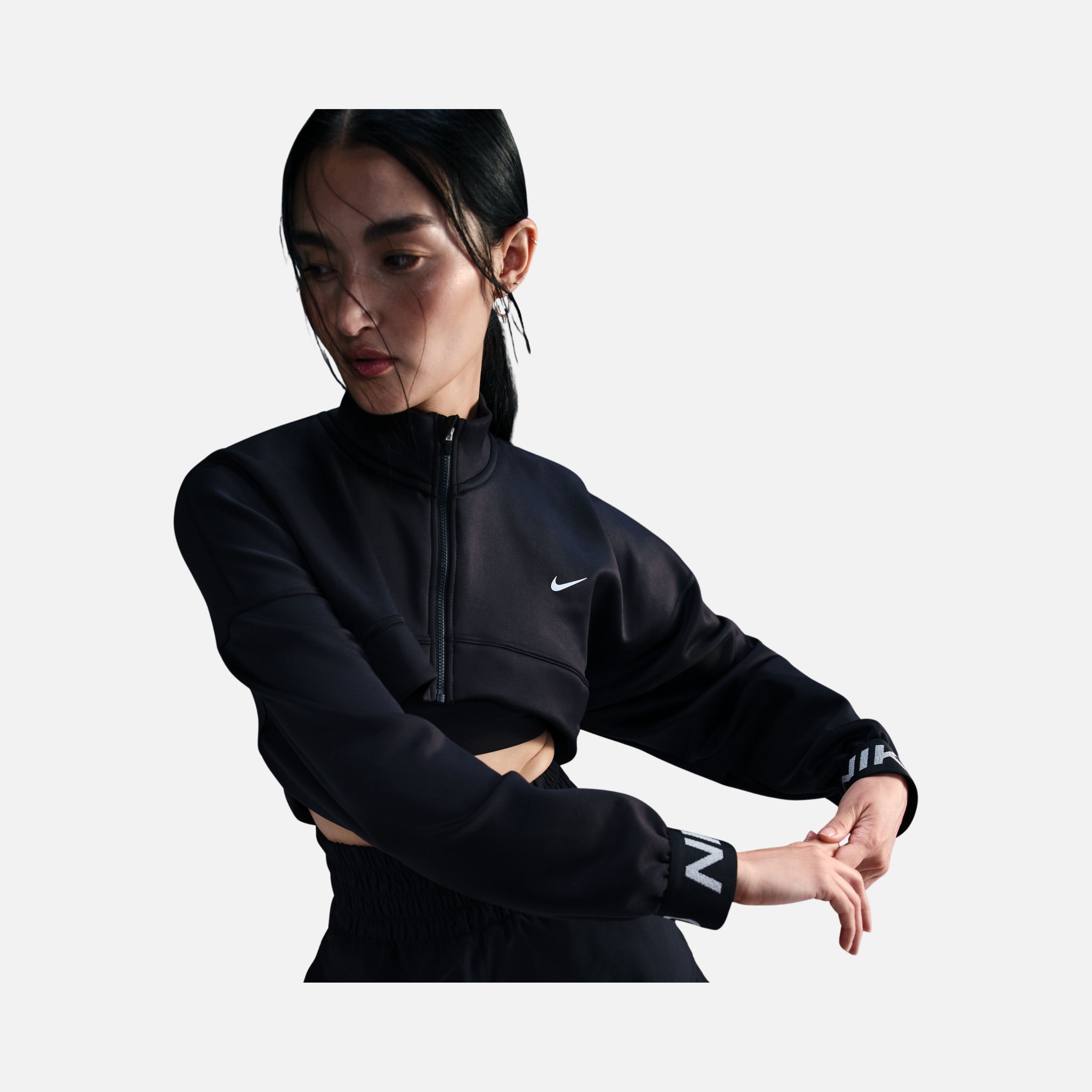 Nike Pro Capsule Fleece High-Low Design Full-Zip Long-Sleeve Kadın Sweatshirt