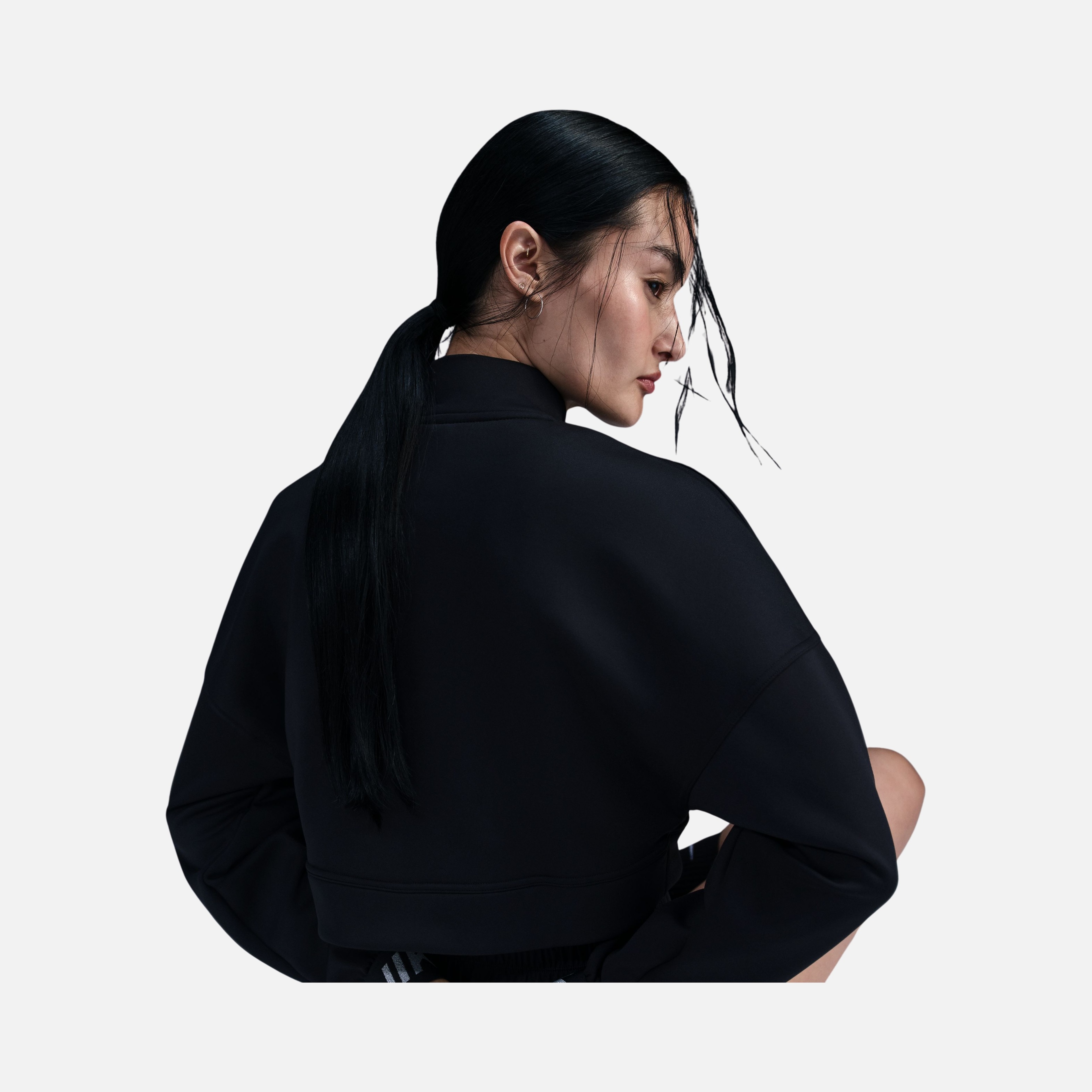 Nike Pro Capsule Fleece High-Low Design Full-Zip Long-Sleeve Kadın Sweatshirt